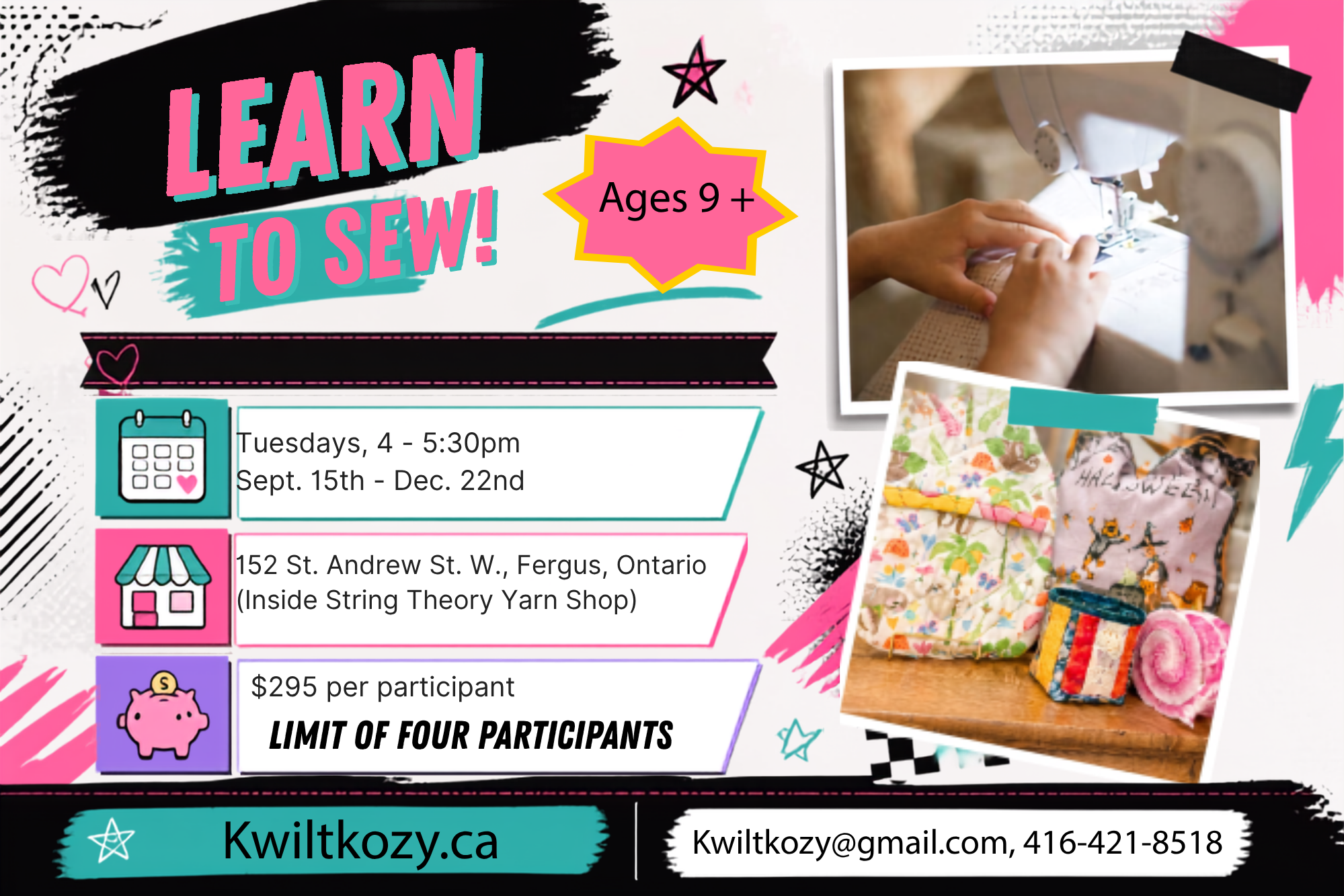 Learn to Sew - Kid’s Classes!