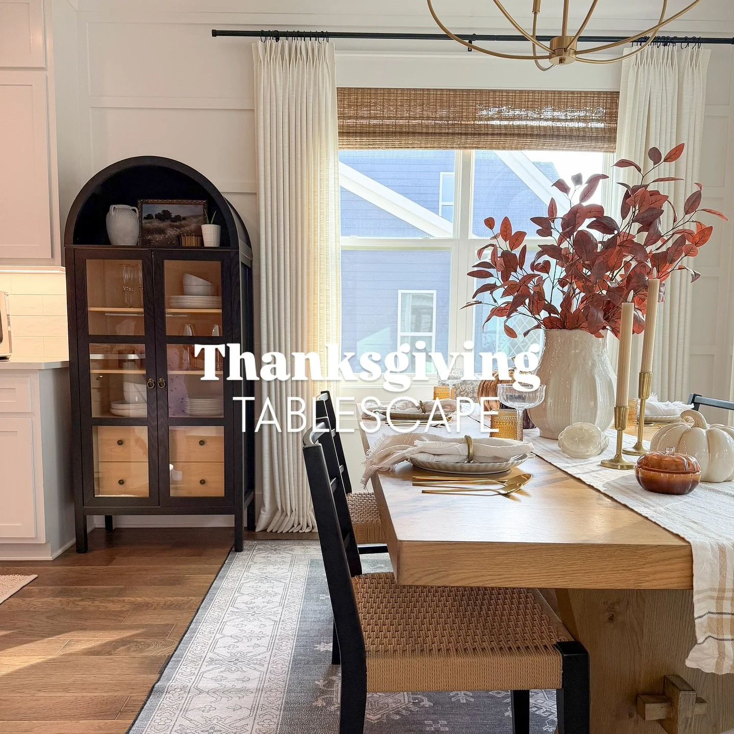 ✨Thanksgiving Tablescape 🦃 comment SHOP for links! 

Preparing to host for Thanksgiving? I added a few new pieces this year, like these gorgeous scalloped dishes and drinking glasses! 

#thanksgivingtablescape #holidaytablescape #falltablescape #tha