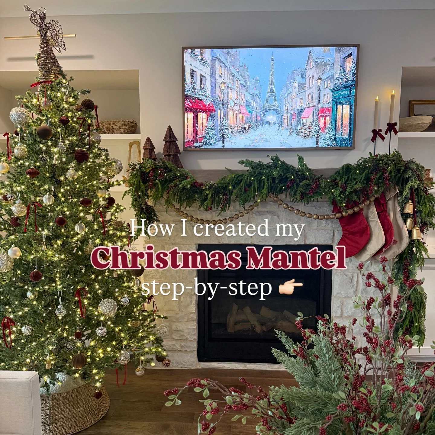 ✨2025 Christmas Mantel | comment SHOP for links to everything I used and SAVE this for inspo when decorating your own! 

Showing you how I created my Christmas Mantel step-by-step!

#christmas2025 #christmasdecor #christmasfireplace #christmasdecorat