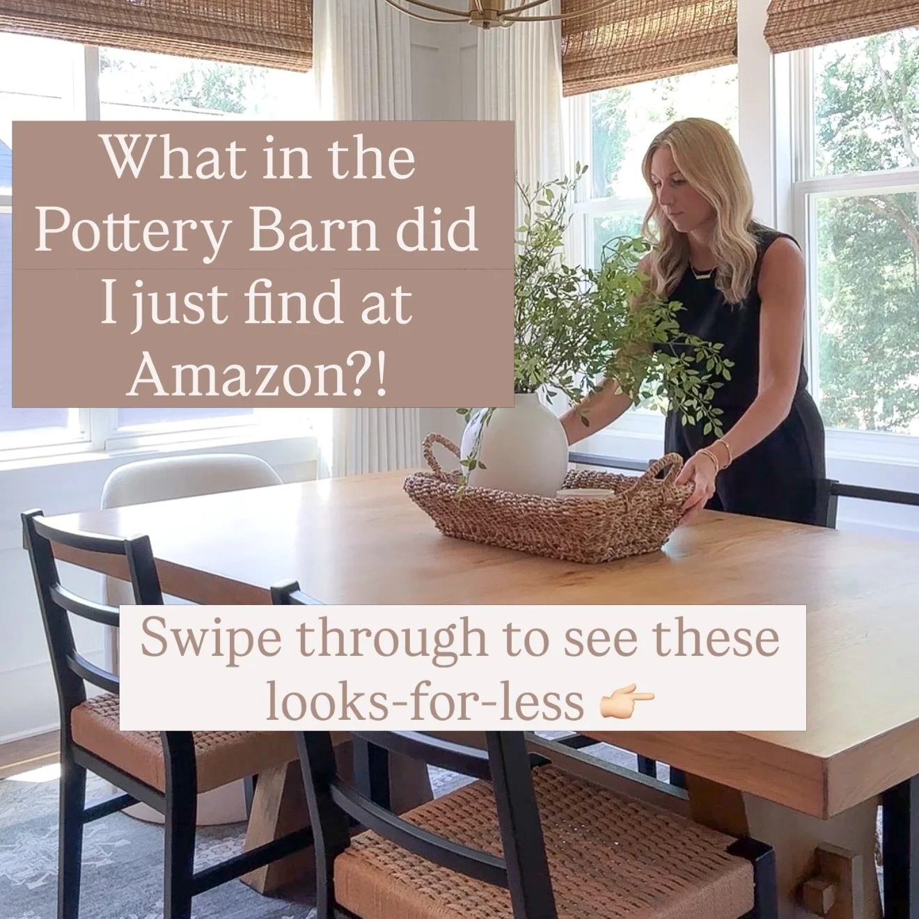 ✨Type &ldquo;shop&rdquo; below and I&rsquo;ll send you all the details 👇🏻 What in the Pottery Barn, did I just find at Amazon! 

Spilling the dets on all my looks-for-less! 

As an #amazonpartner I may earn a commission when shopping through my lin