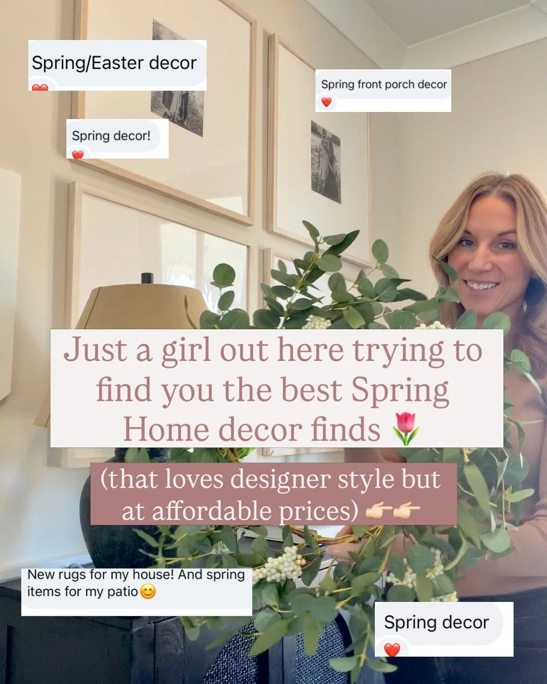 ✨Type &ldquo;Spring22&rdquo; 👇🏻 and I&rsquo;ll DM you the details! 

I heard you were looking for affordable Spring Home finds! Loving these faux florals, new vases, bunny decor and porch finds! The perfect way to refresh your home for Spring and g