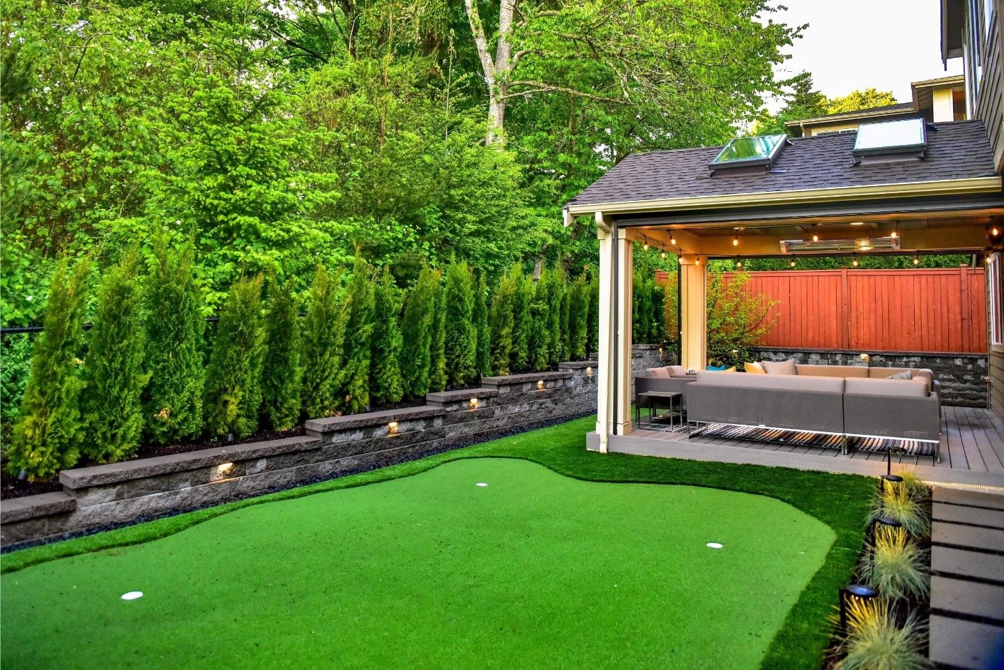 Pavilion and artificial turf in Mercer Island WA