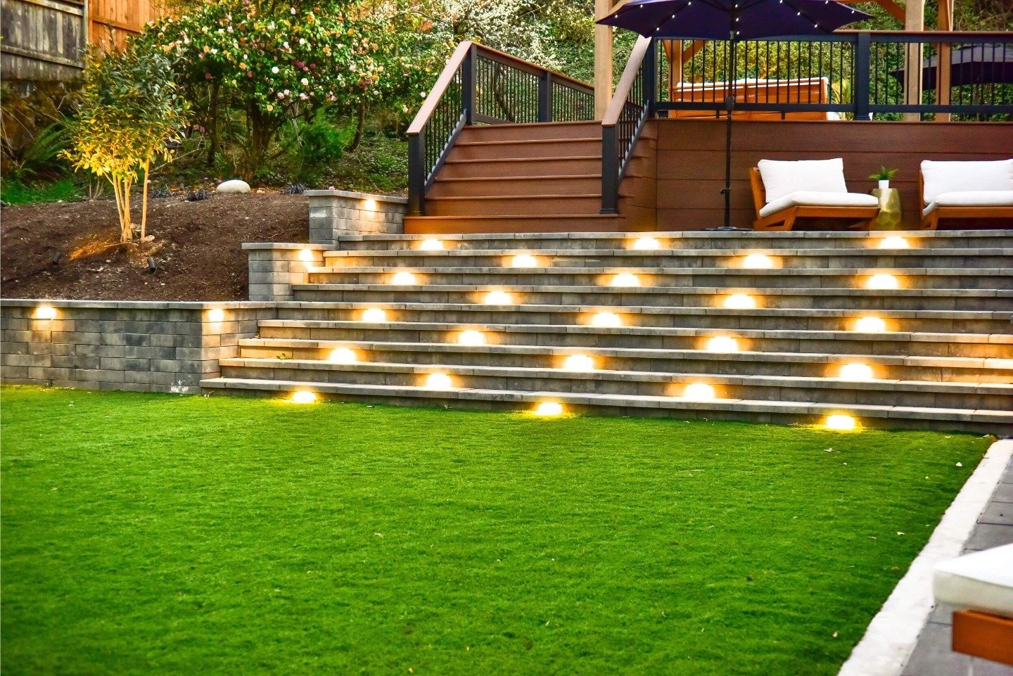 Composite deck and artificial turf in Redmond, WA