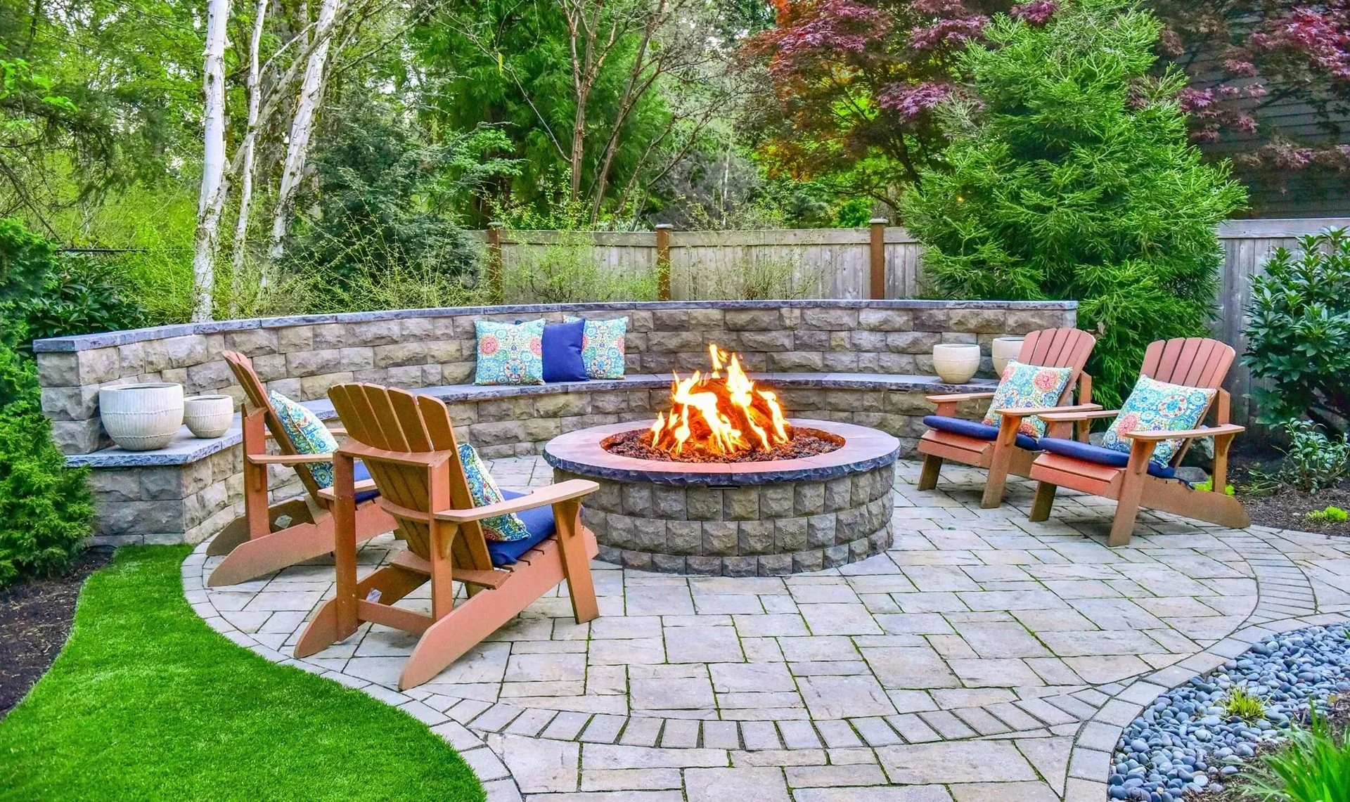 50,000 BTU Stainless Steel Fire Pit - Propane Outdoor Fire Table With Removable Cover