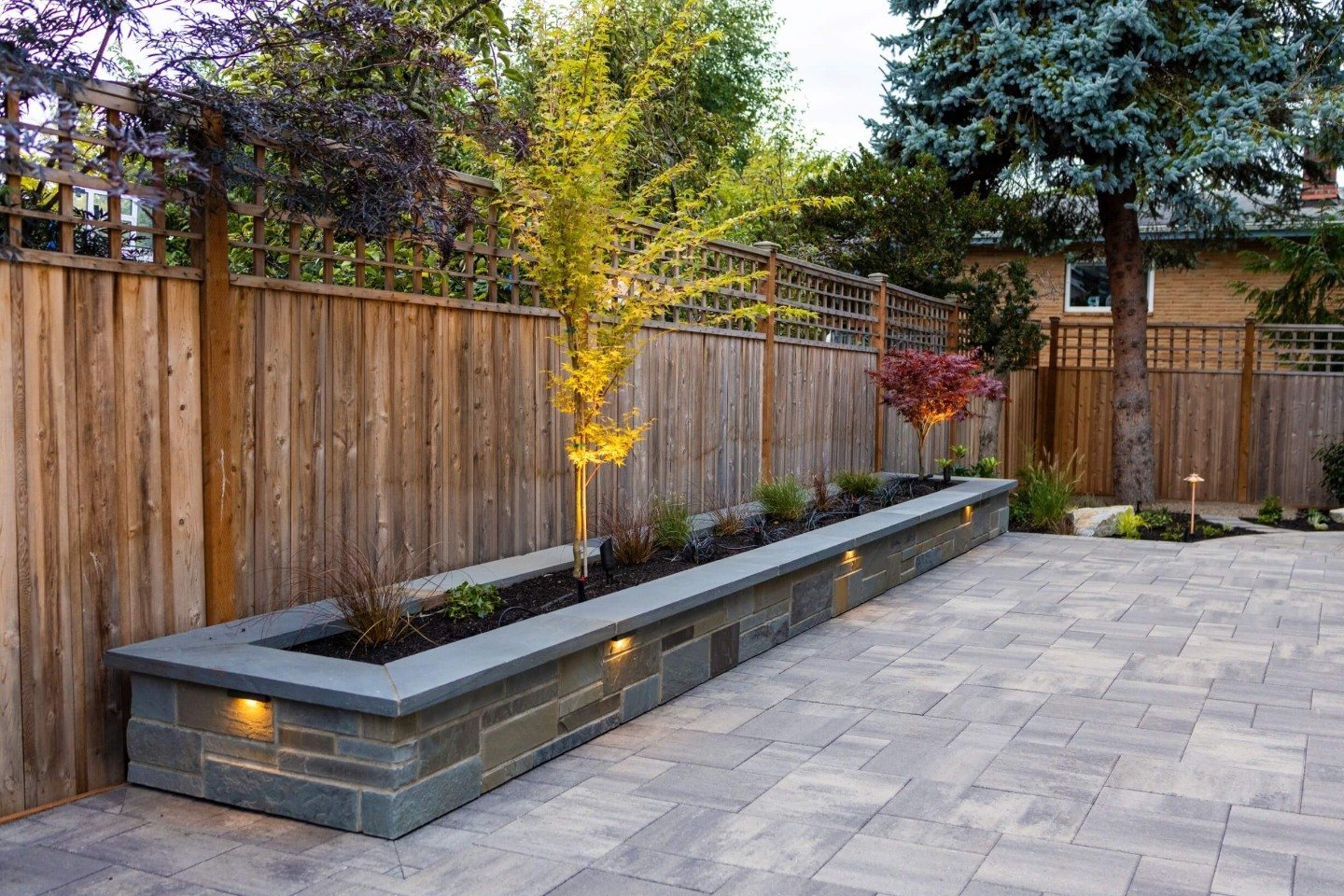 Retaining wall and outdoor lightining in Magnolia, WA