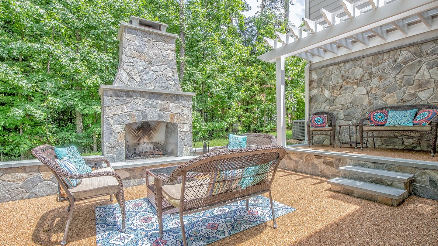 Pergola and outdoor fireplace in Rockville, VA (Copy) (Copy)