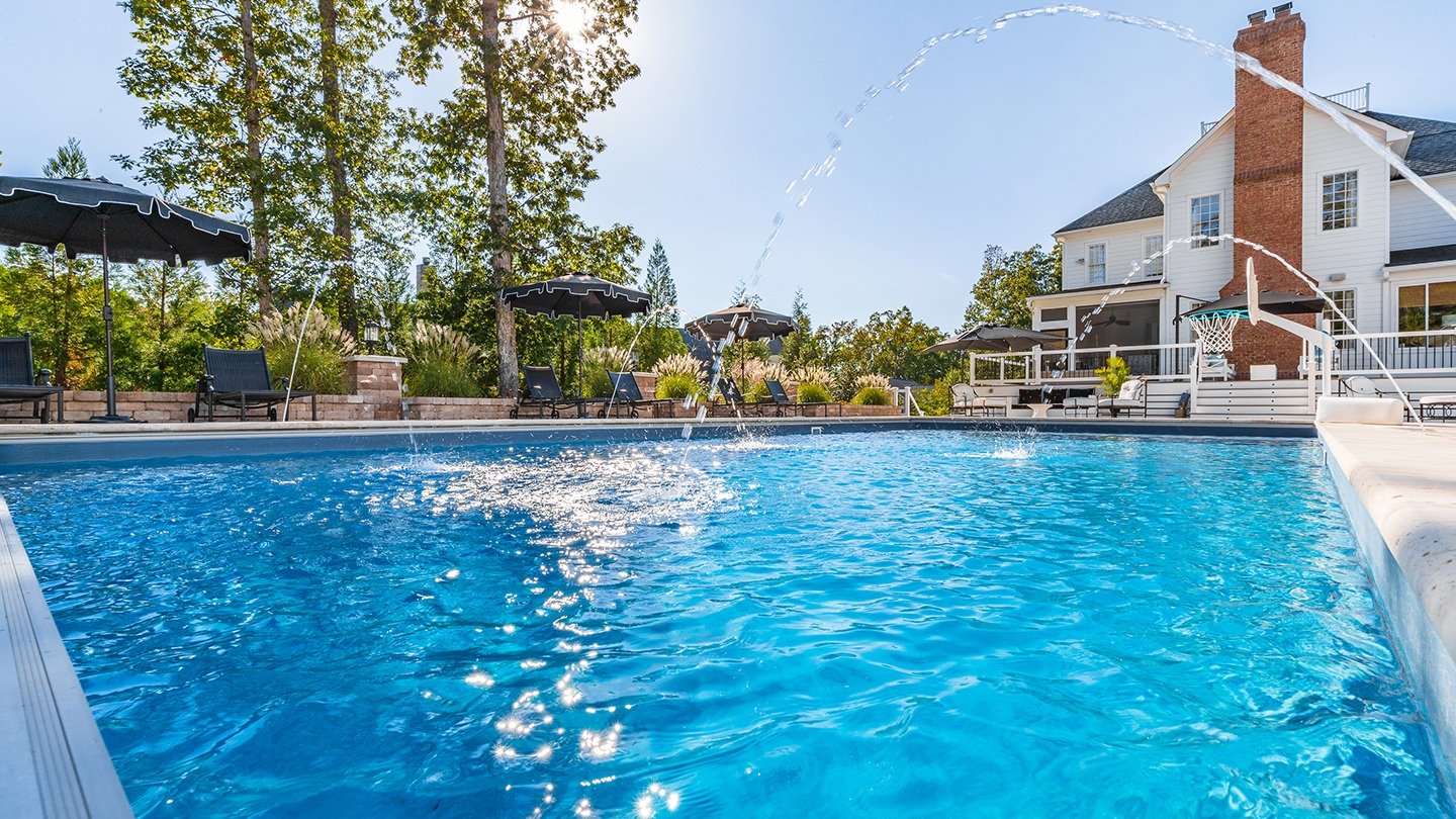 Landscape design with inground pool in Short Pump, VA