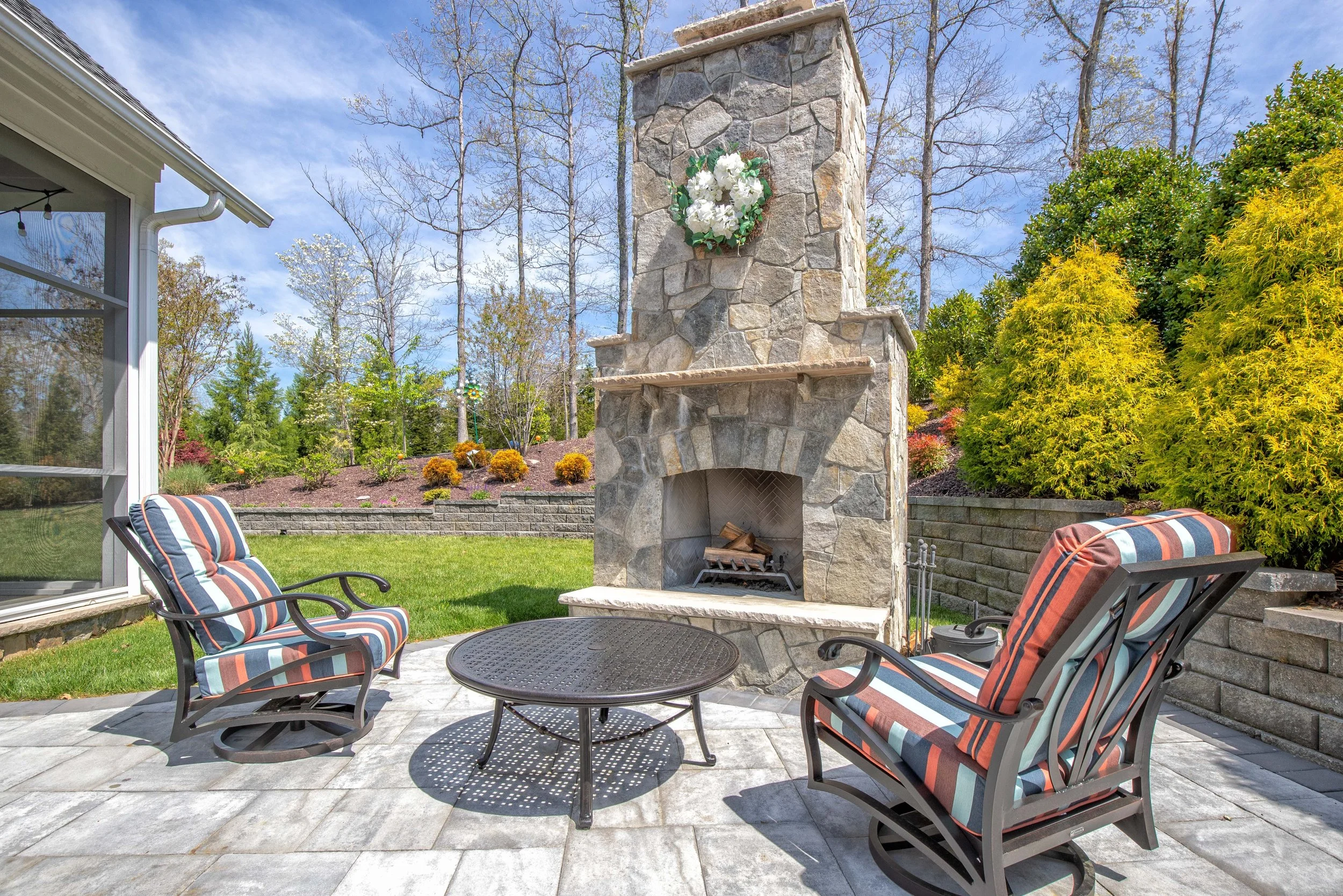 Many a Fun Evening in Your Landscape Design Can Be Spent Around an Outdoor Fireplace in the Wyndham, VA, Area
