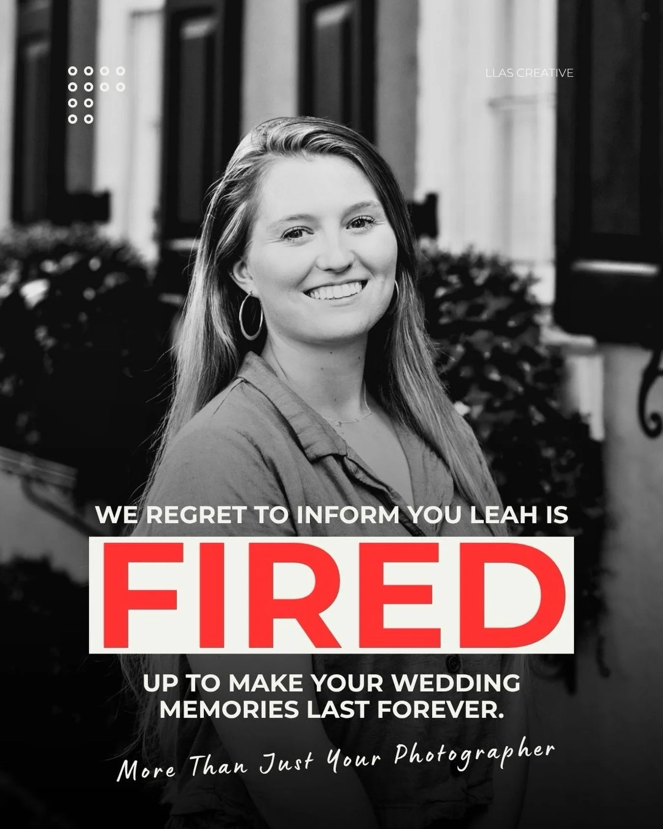 Nope&hellip; I didn&rsquo;t get fired. 😂

I&rsquo;m just FIRED UP to capture your best day ever. 🤍📸

Because your wedding isn&rsquo;t just another work day for me. I&rsquo;m there for the big moments, the little ones you didn&rsquo;t even know hap
