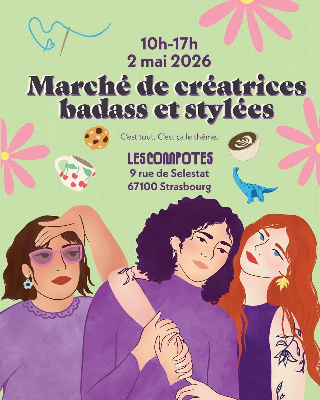 Le March&eacute; des Cr&eacute;atrices Badass &amp; Styl&eacute;es 😎​
&bull;
On se retrouve dans 10 jours au March&eacute; des Cr&eacute;atrices Badass &amp; Styl&eacute;es, et c&rsquo;est peu dire qu&rsquo;il y aura tout plein de super nanas 💜​:
@