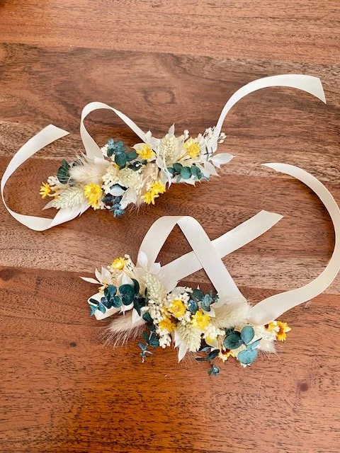 Bracelets en fleurs séchées (juillet 2025)