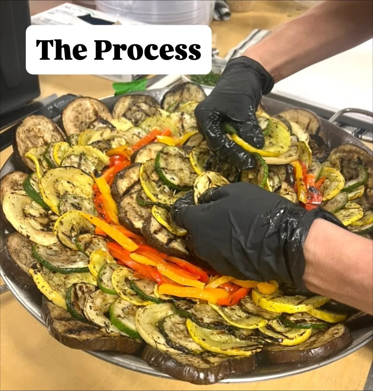 From the pan to the platter &mdash; roasted vegetables arranged with care and creativity. The art is in the details. ✨🥔🥒🌶️ 🫑

#culinarycrafted #chefkay #kayscorner #madewithlove #southfloridacatering