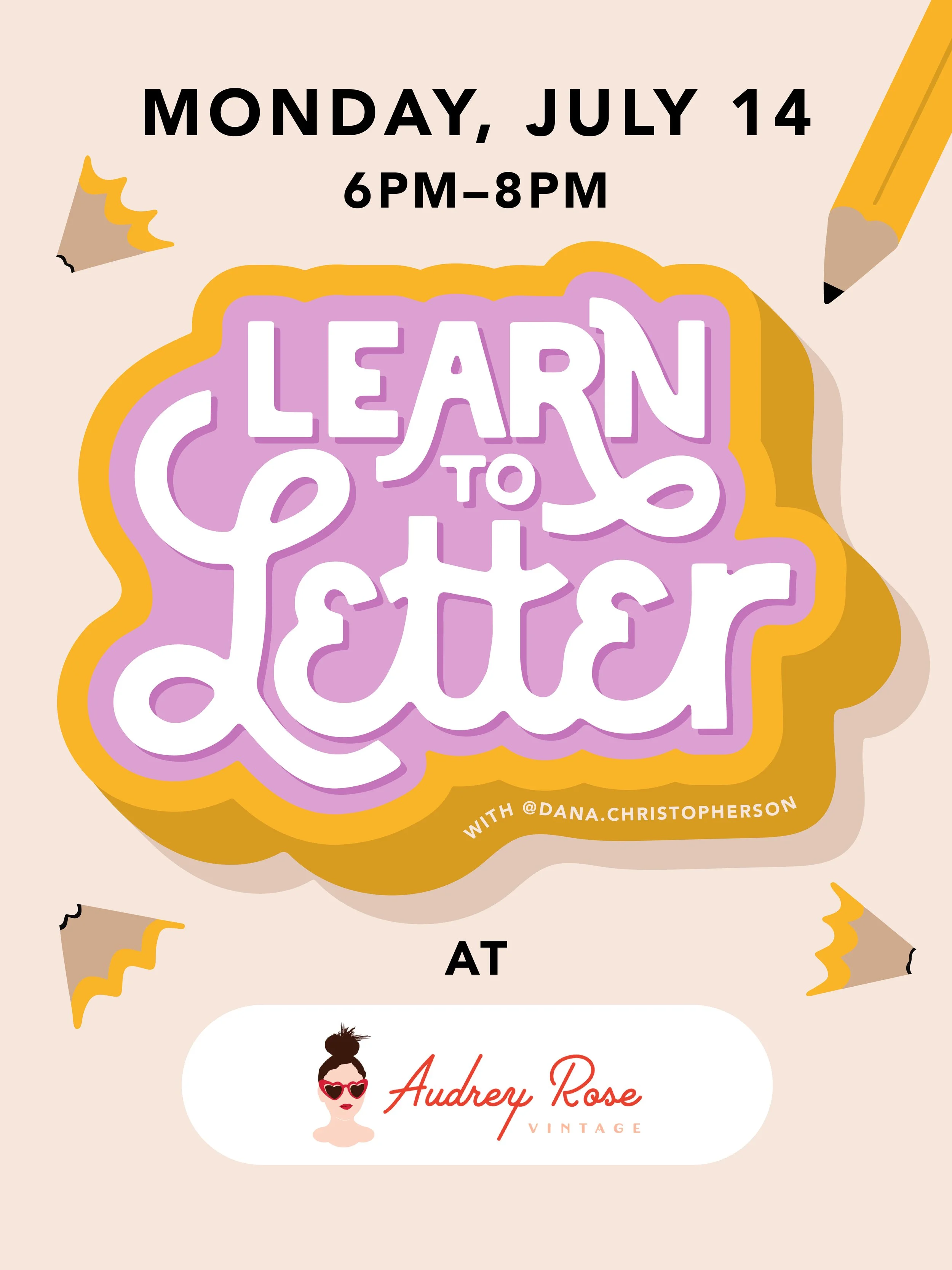 Lettering Workshop @ AudreyRose Vintage