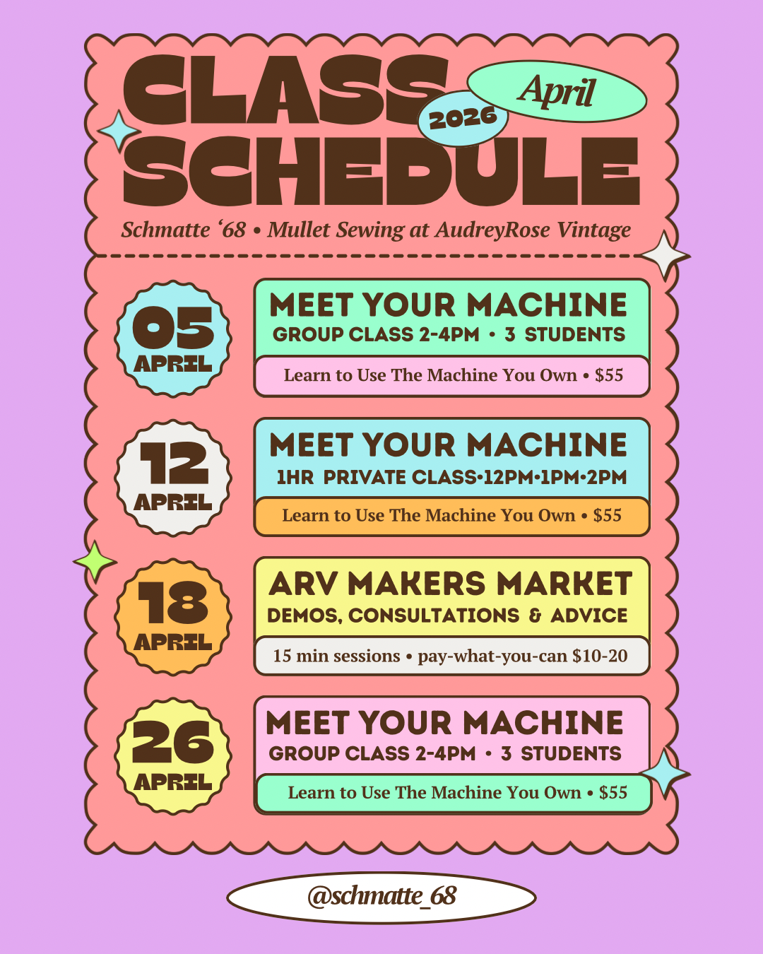 Meet Your Machine - Sewing Machine Group Class