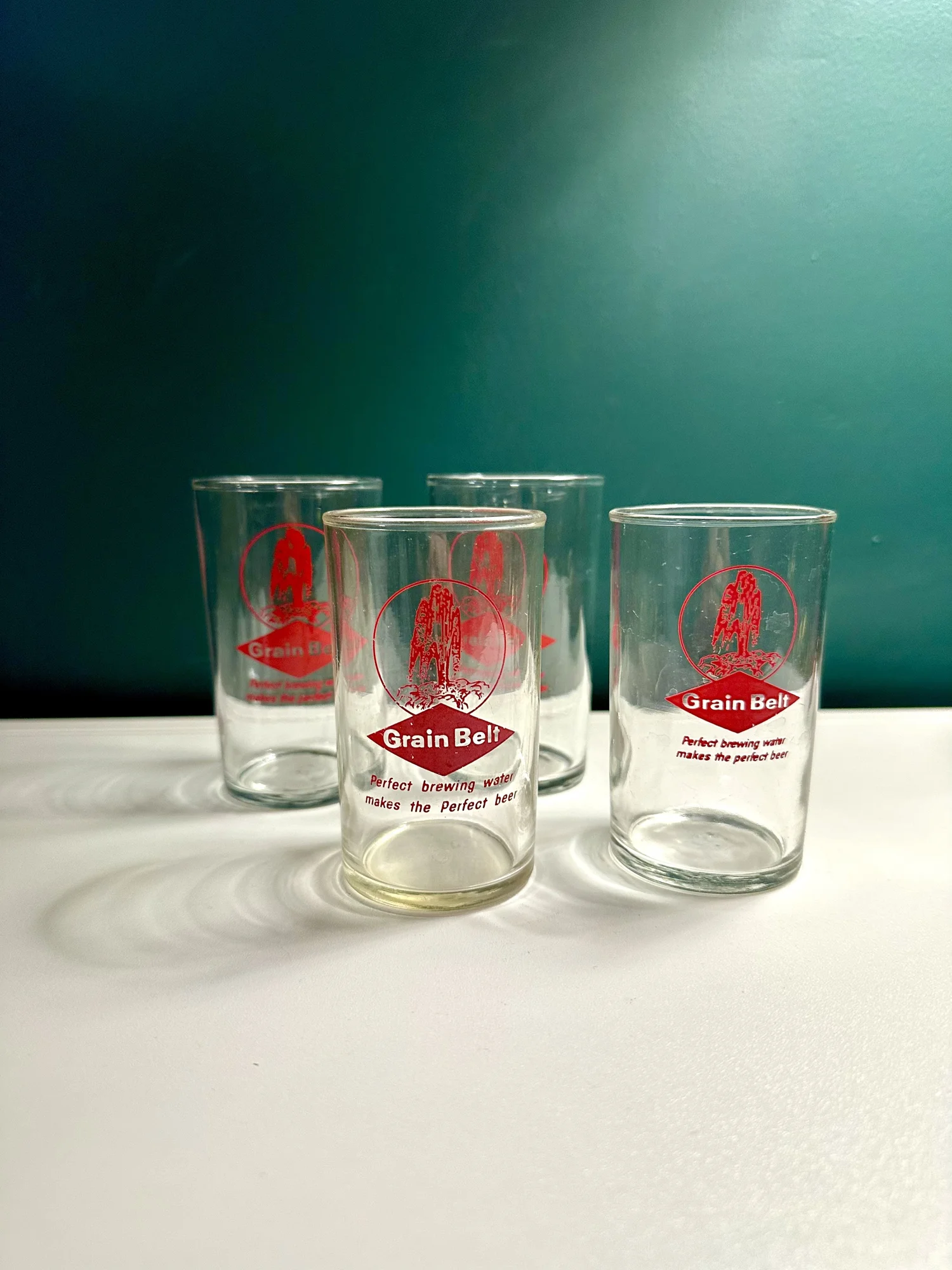 Vintage Grain Belt Beer Glasses - Set of 4 — ARV display picture 1