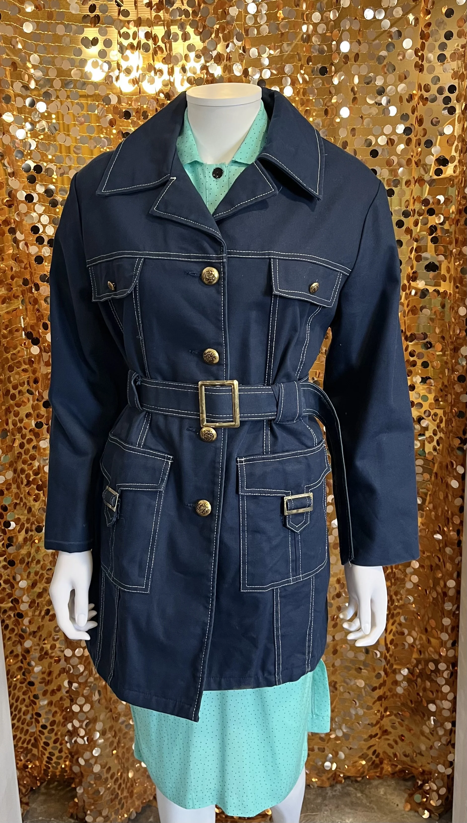 Vintage Blue "Gold Label" Rain Jacket