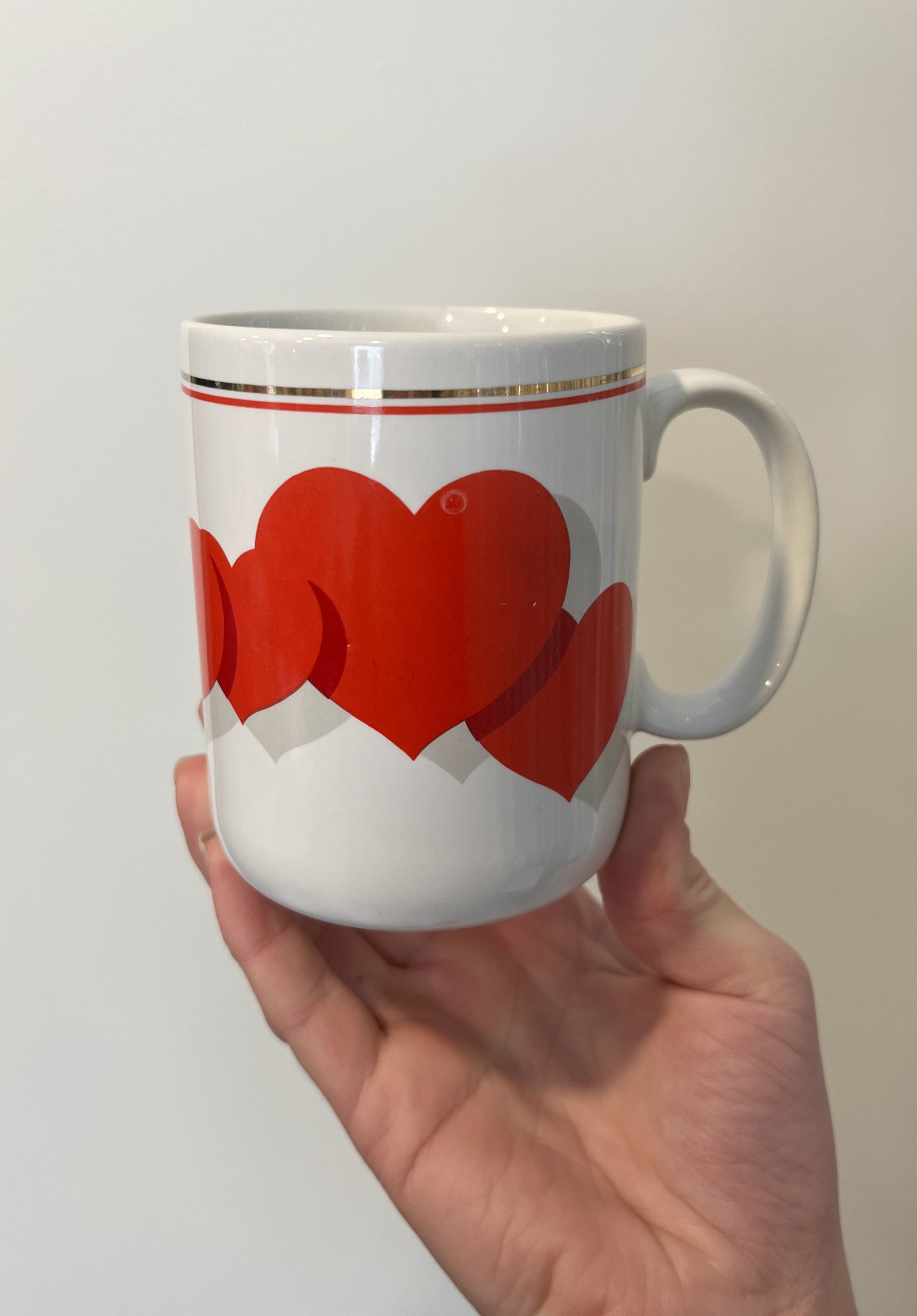 Vintage Overlapping Hearts Mug
