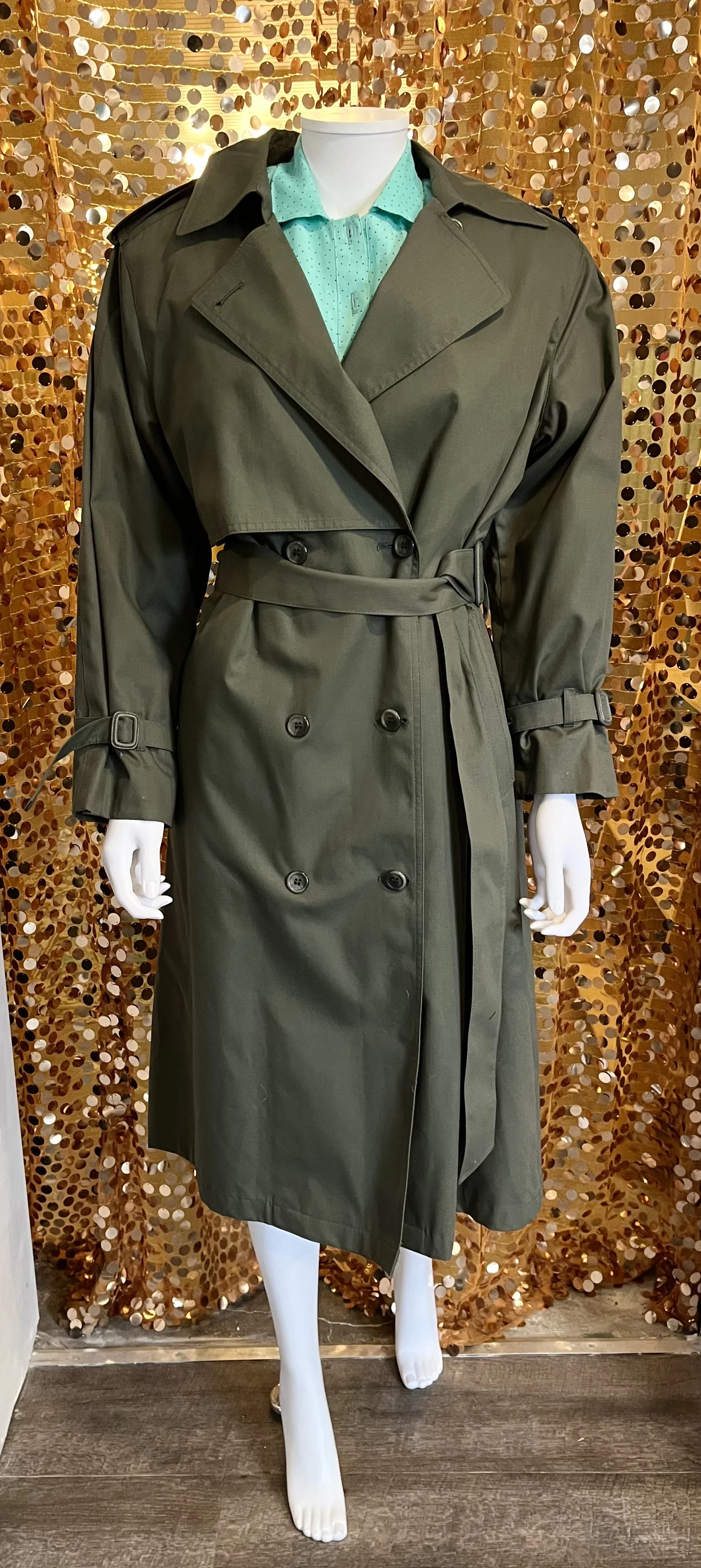Vintage London Fog Olive Trench Coat