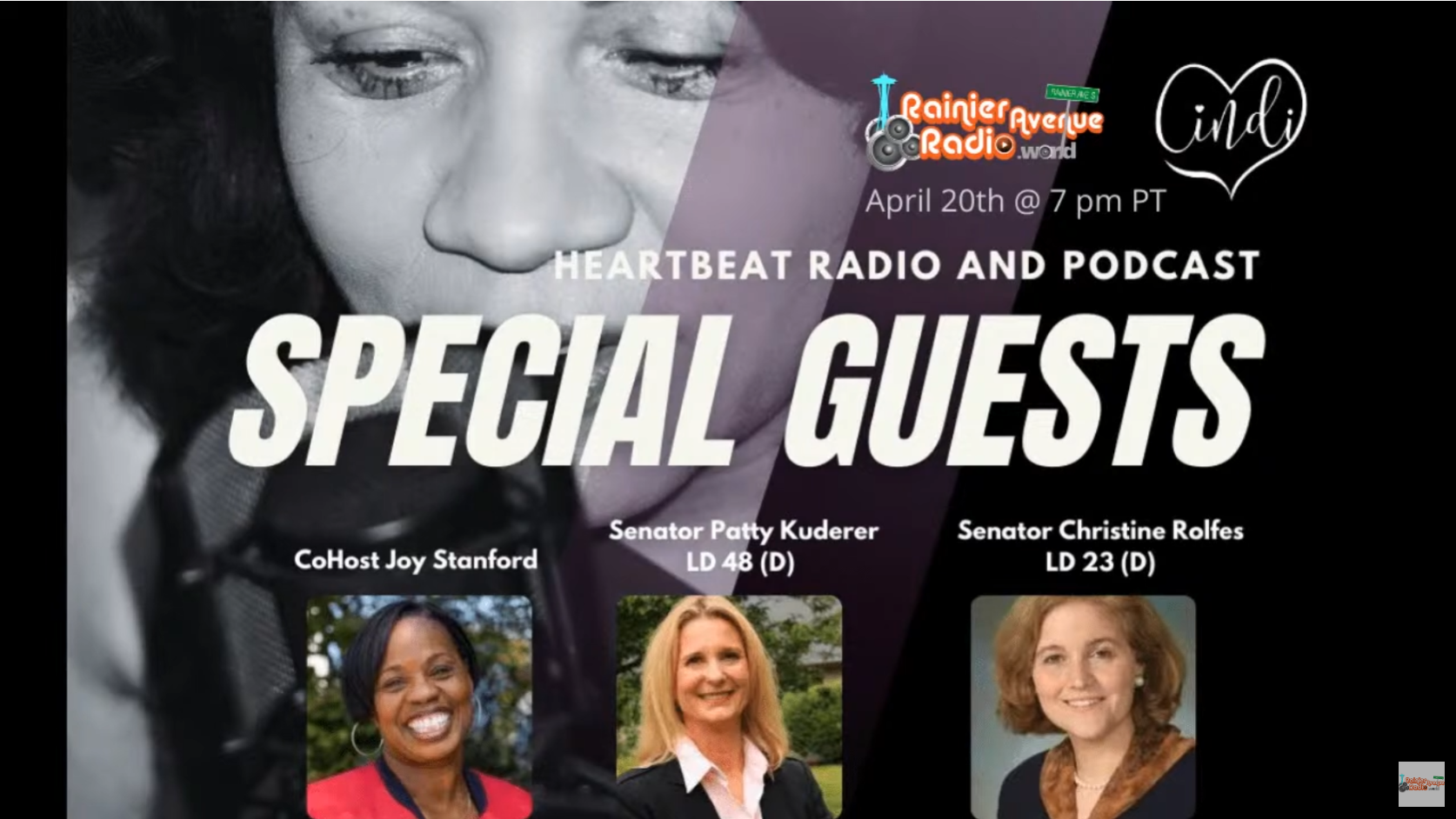 Heartbeat Radio 148 featuring WA State Senators Patty Kuderer & Christina Rolfes - April 20, 2022