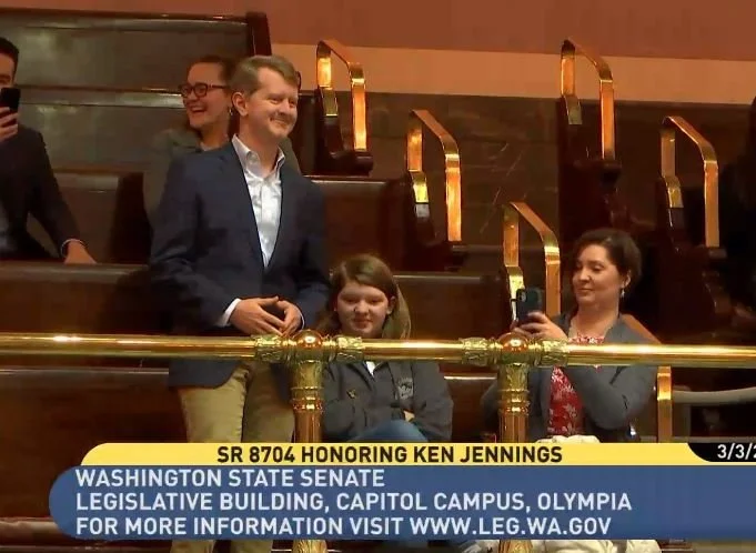 Washington State Senate Passes Bill Officially Recognizing 'Jeopardy!' Champ Ken Jennings For His Achievements - March 3, 2020