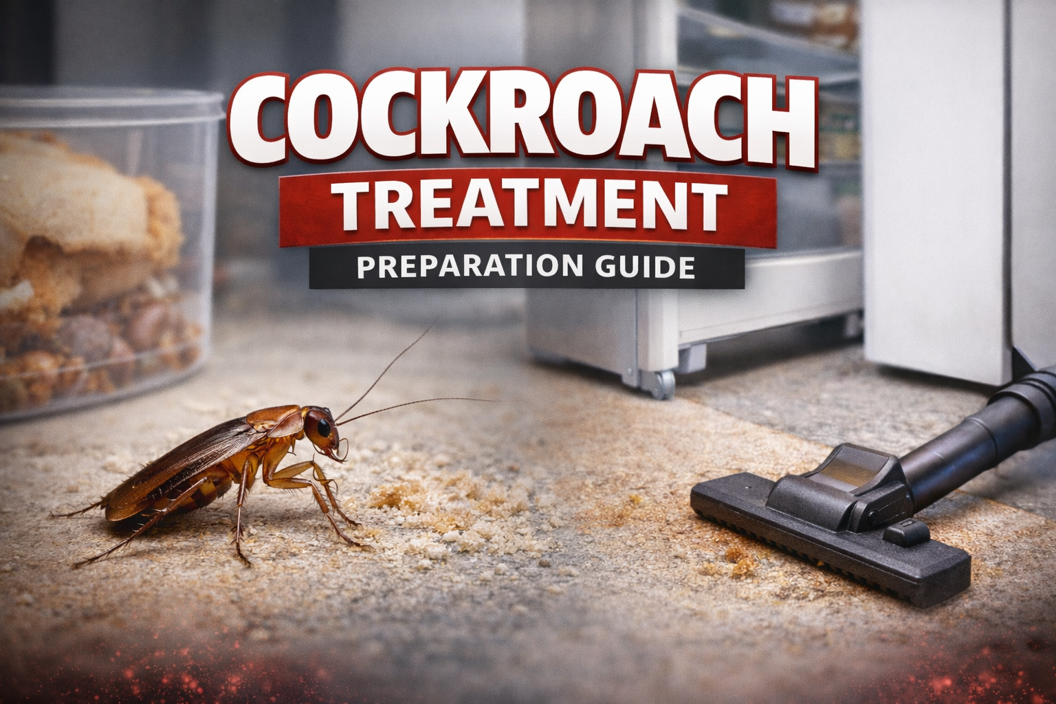 Dead Cockroach on floor.