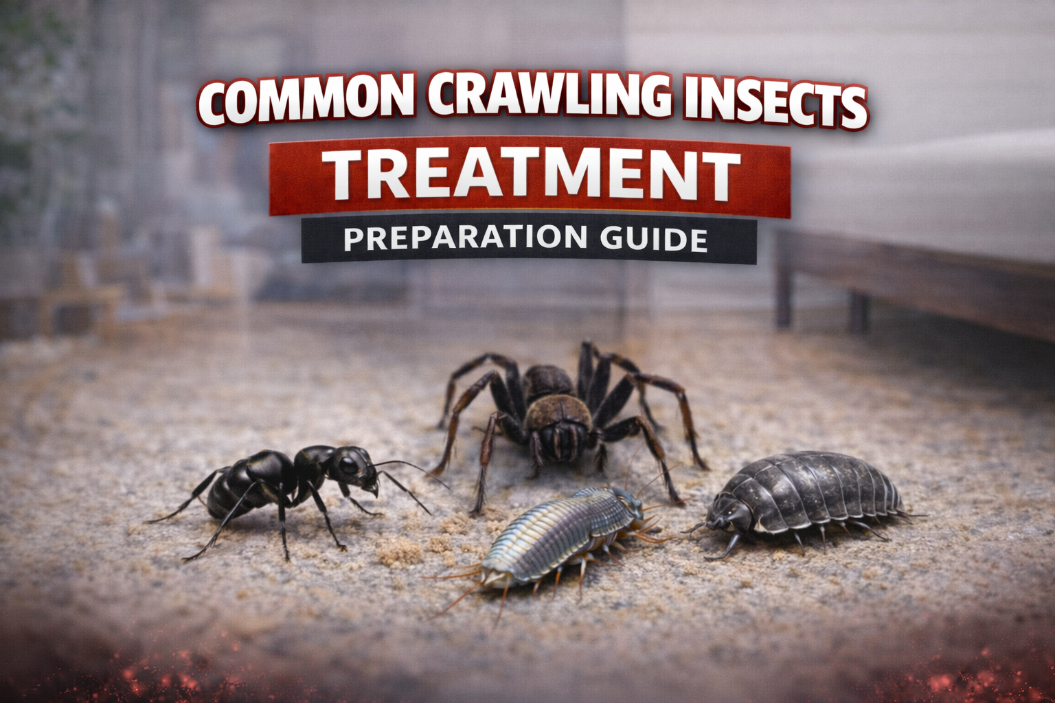 Various crawling insects.