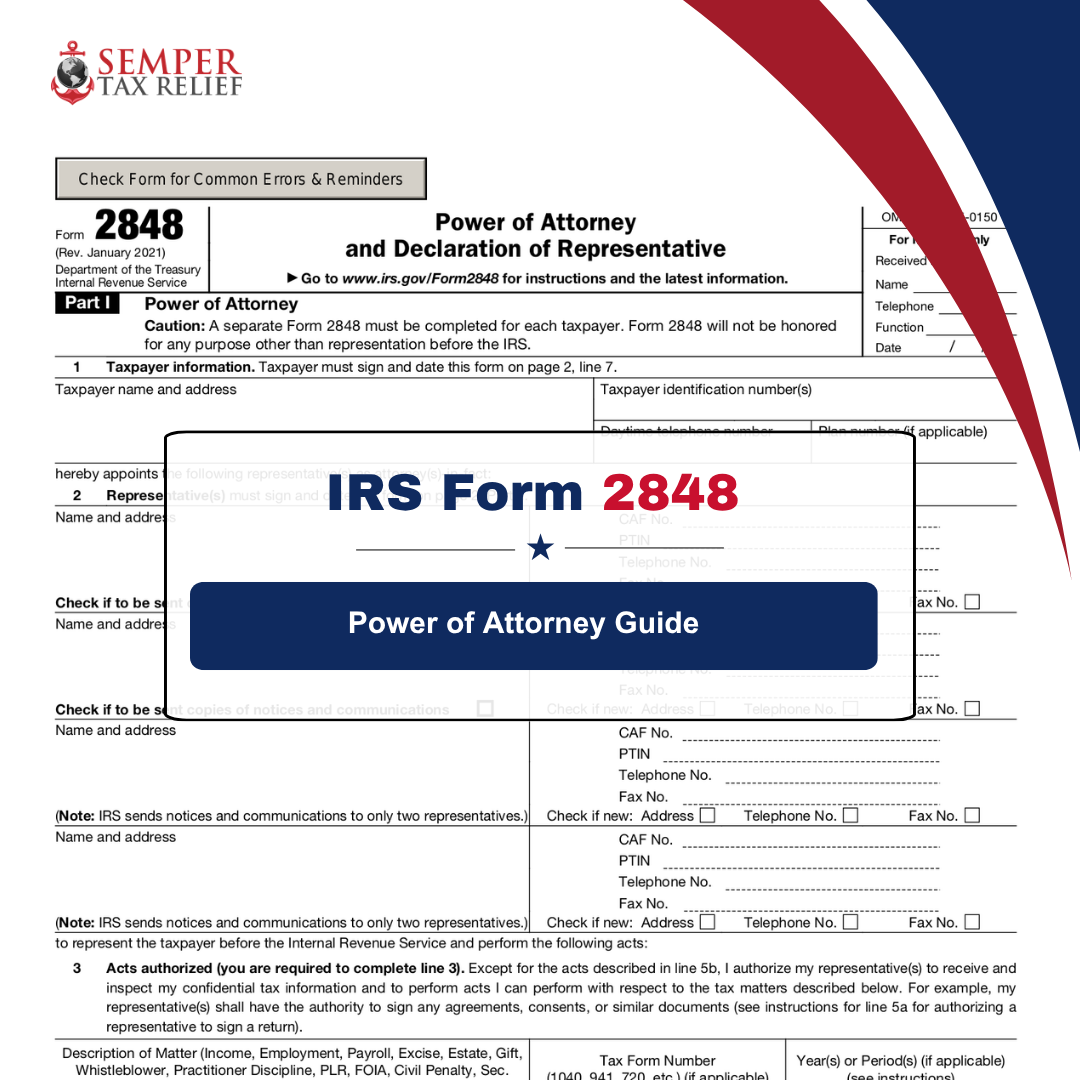 IRS Form 2848 Power of Attorney Guide: When You Need It, What It Covers &amp; How to Fill It Out