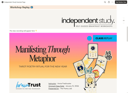 Independent Study — The Poetry Lab