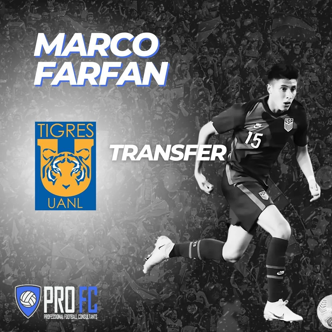 We are extremely proud to announce Marco Farfan&rsquo;s move to Tigres UANL in Liga MX. Congrats, Marco! 🇺🇸🇲🇽