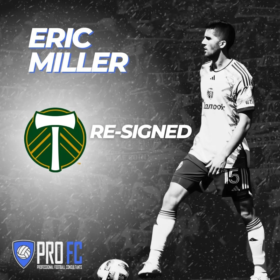We are excited to announce Eric Miller&rsquo;s re-signing with the Portland Timbers. Congrats, Eric! 
.
.
.
#profc #profcusa #profcmexico #profcdenmark #profcisyourteam