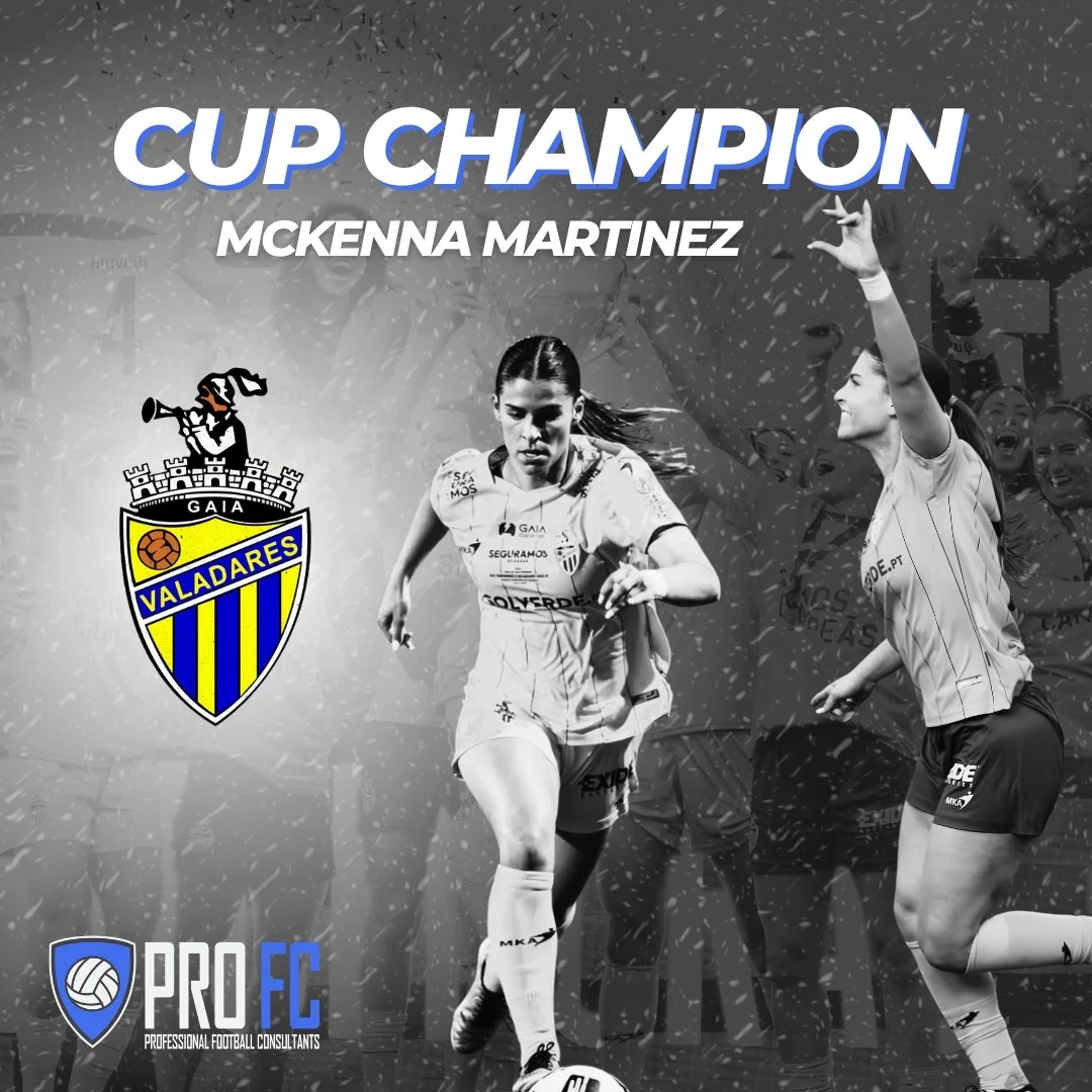 Congrats to McKenna Martinez and Valadares on becoming BACK-TO-BACK Ta&ccedil;a de Portugal Champions! McKenna &amp; Co. clinched the cup with a 3-0 win over FC Porto in the final.
.
.
.
#profc #profcusa #profcmexico #profcwomen #profcdenmark #profci