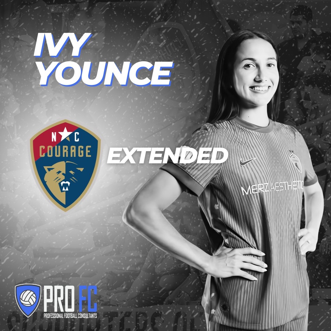 We are pleased to announce Ivy Younce's extension with NC Courage. Congrats, Ivy! 💪
.
.
.
#profc #profcusa #profcmexico #profcwomen #profcdenmark #profcisyourteam #nwsl #womenssoccer #womensfootball #uslsuperleague #uswnt #soccer #transfers #transfe