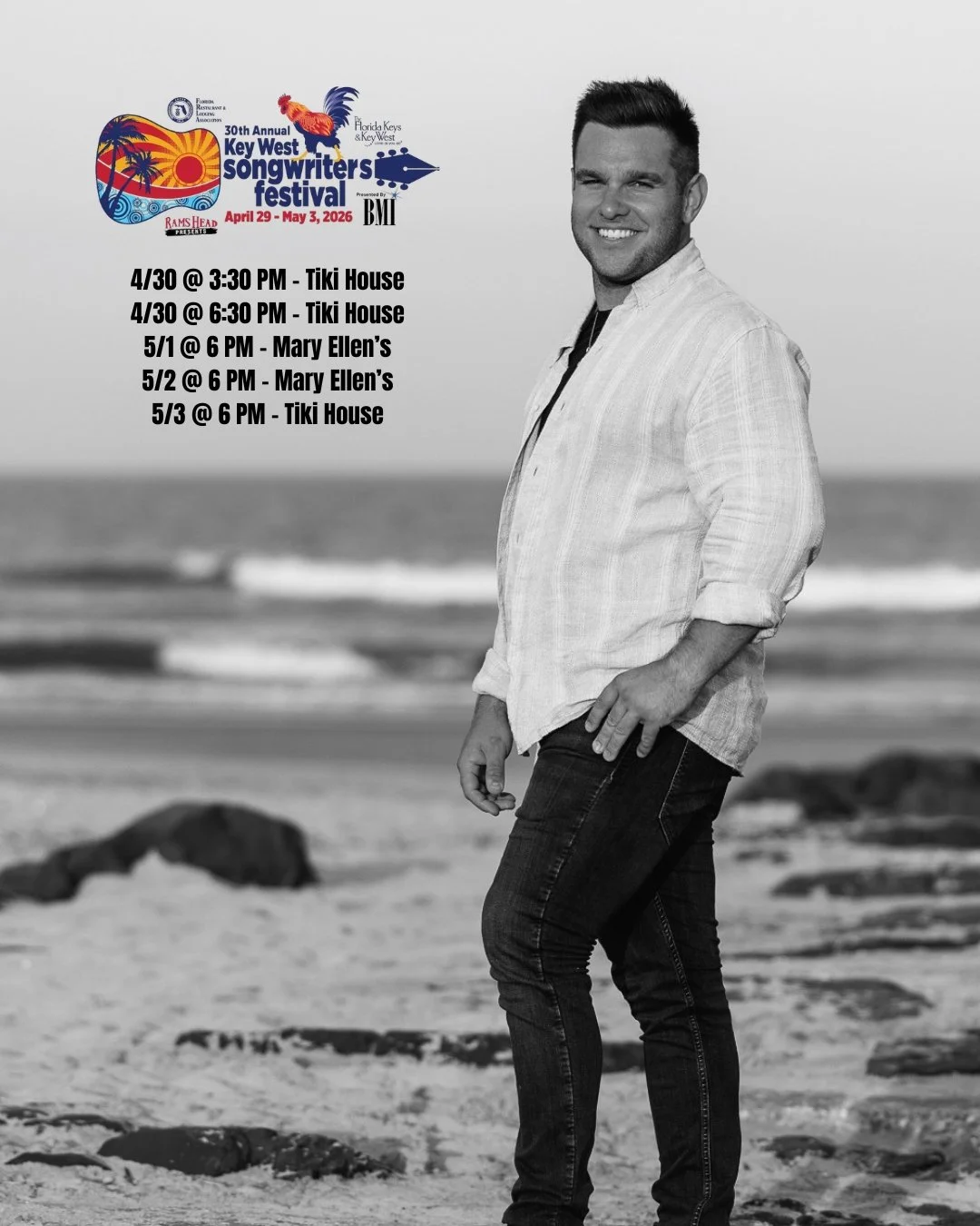 🌴 See you tonight at Tiki House @ 6 PM ET in Key West!

📸: @photos.by.2b
#HoldynBarder #KeyWest #KWSF2026 #CountryMusic #BMI