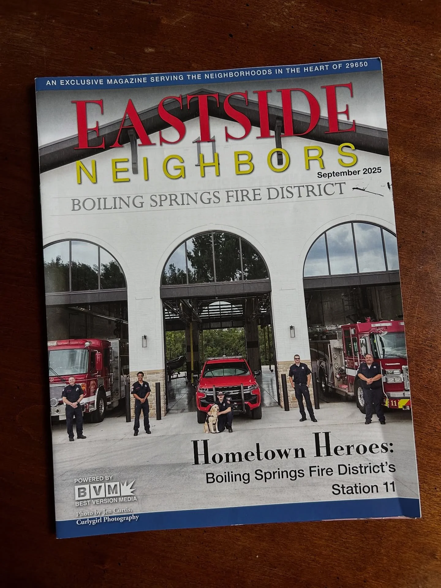 What an incredible privilege to photograph the heroes at Boiling Springs Fire District Station 11 for the cover of Eastside Neighbors magazine! These brave individuals serve our community every day, and capturing their dedication was truly meaningful