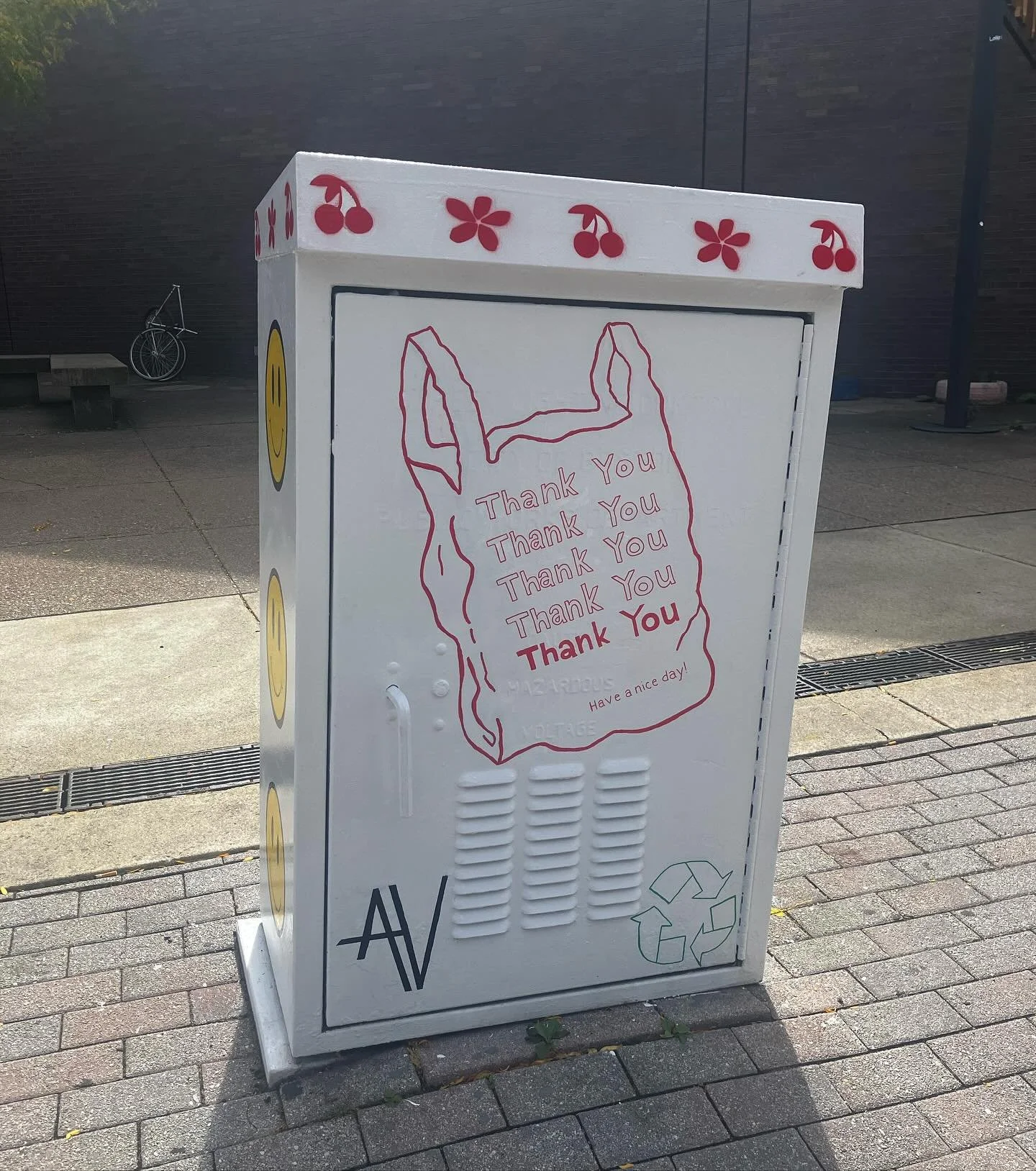 @archienimus_rex helping us get ready for the Taste of Allston with their new &ldquo;Thank you Allston&rdquo; mural at the Jackson Mann!