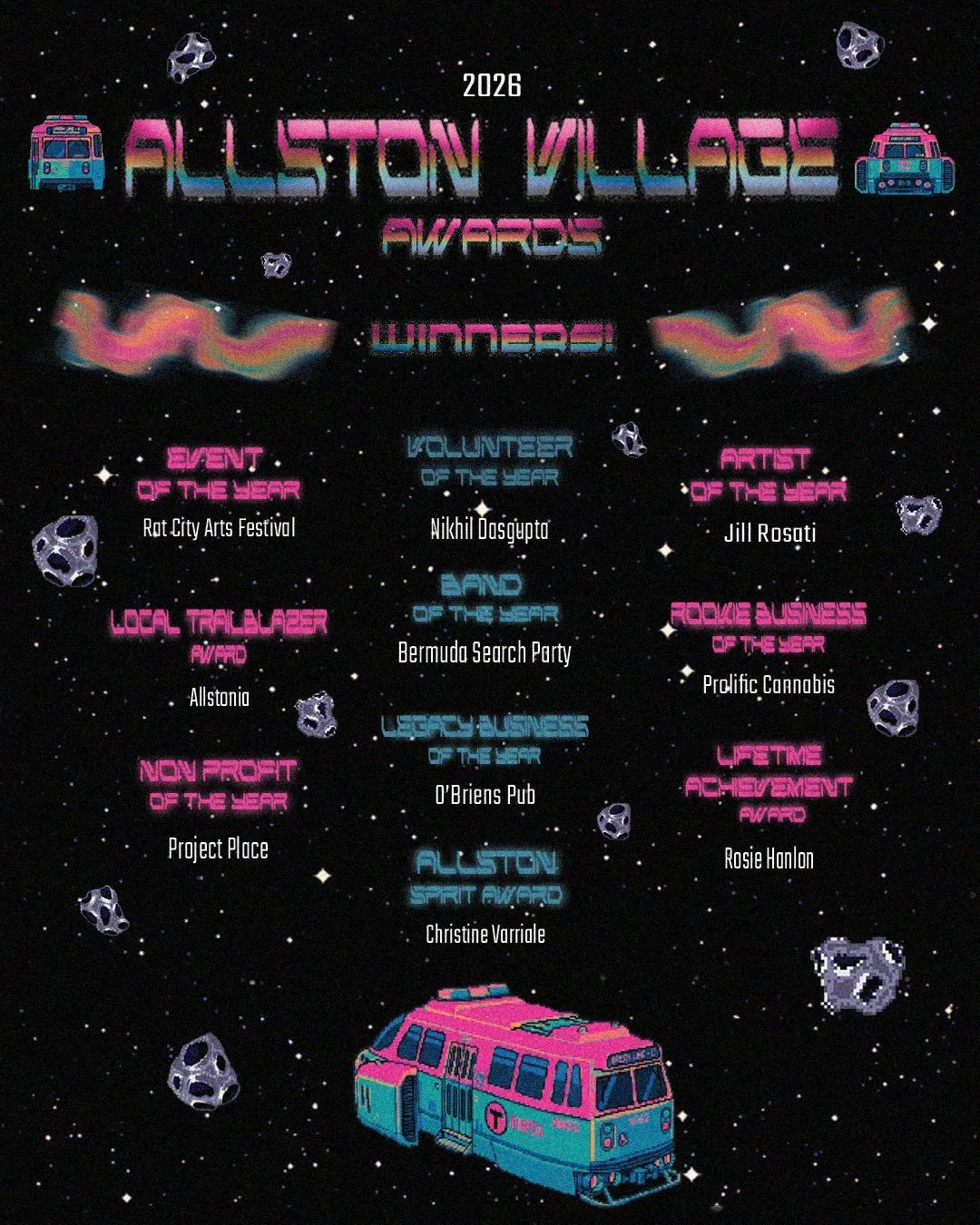 Congratulations to all our AVA 2026 Winners!!🚀 
From standout businesses to local legends, you&rsquo;re the stars that keep Allston&rsquo;s orbit spinning. 

Thank you for everyone who showed up and made the night unforgettable. Here&rsquo;s to Alls