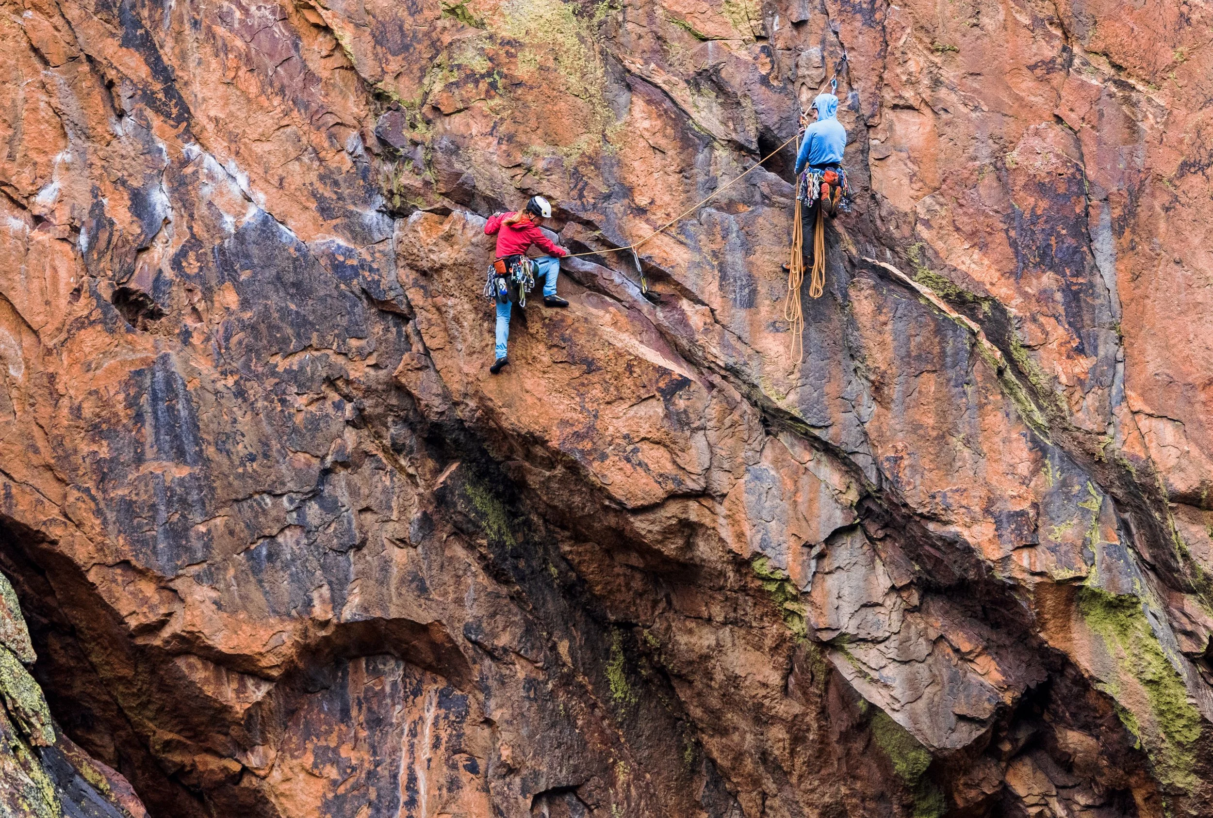 Climbers Climbing