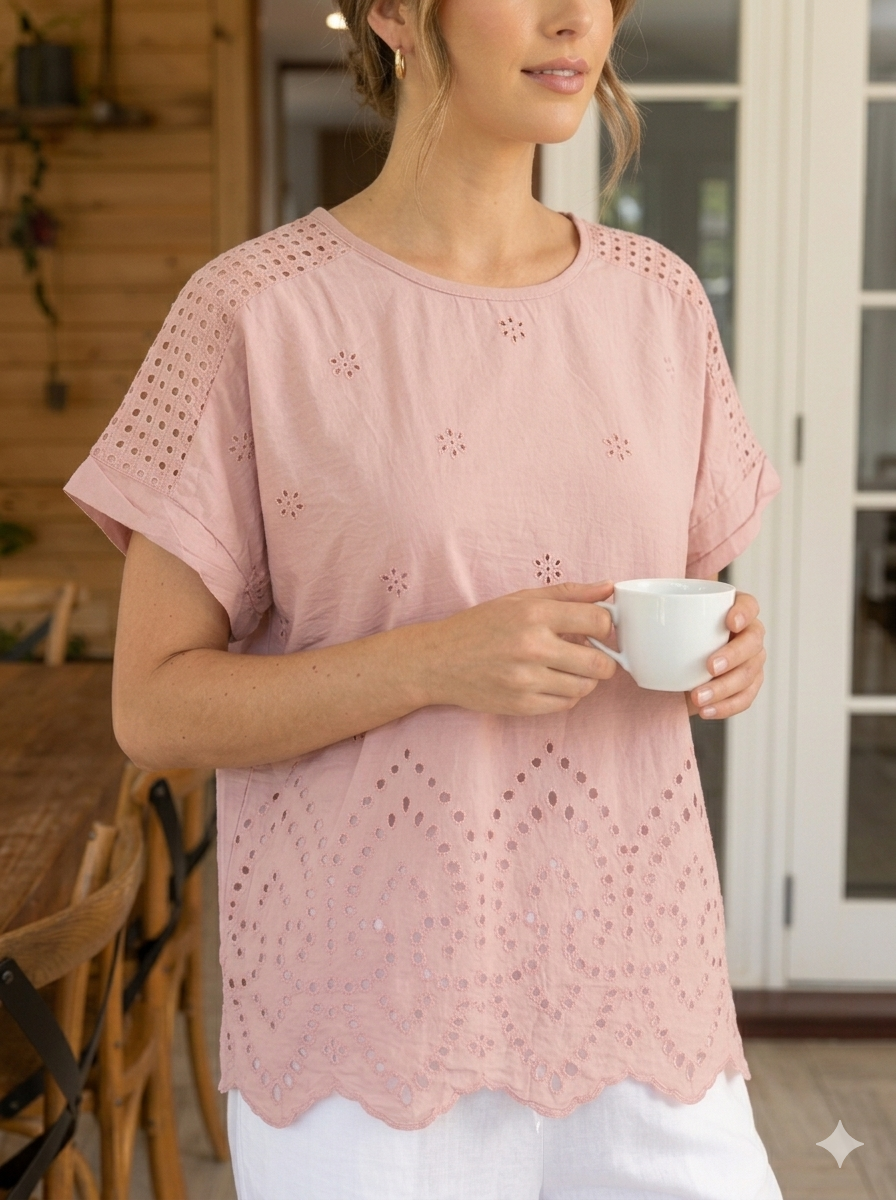 Valencia Top - Dusty Pink