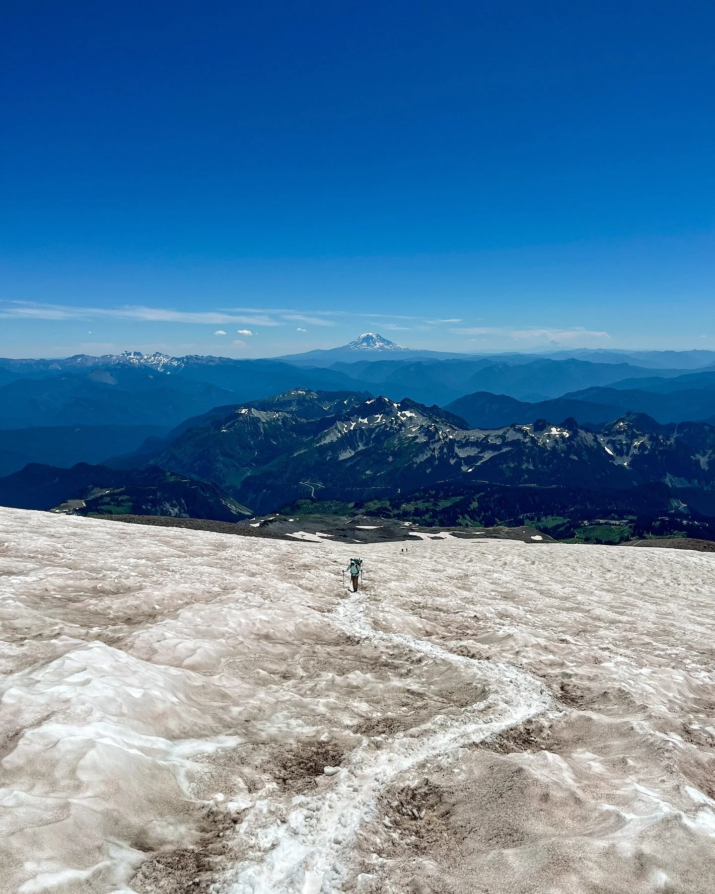 Marshall caught the mountaineering bug and decided he wanted to climb Rainier (unclear if the big will stick around after the trip). I jumped at the chance to guide him through the adventure. We turned around at the Disappointment Cleaver, just shy o