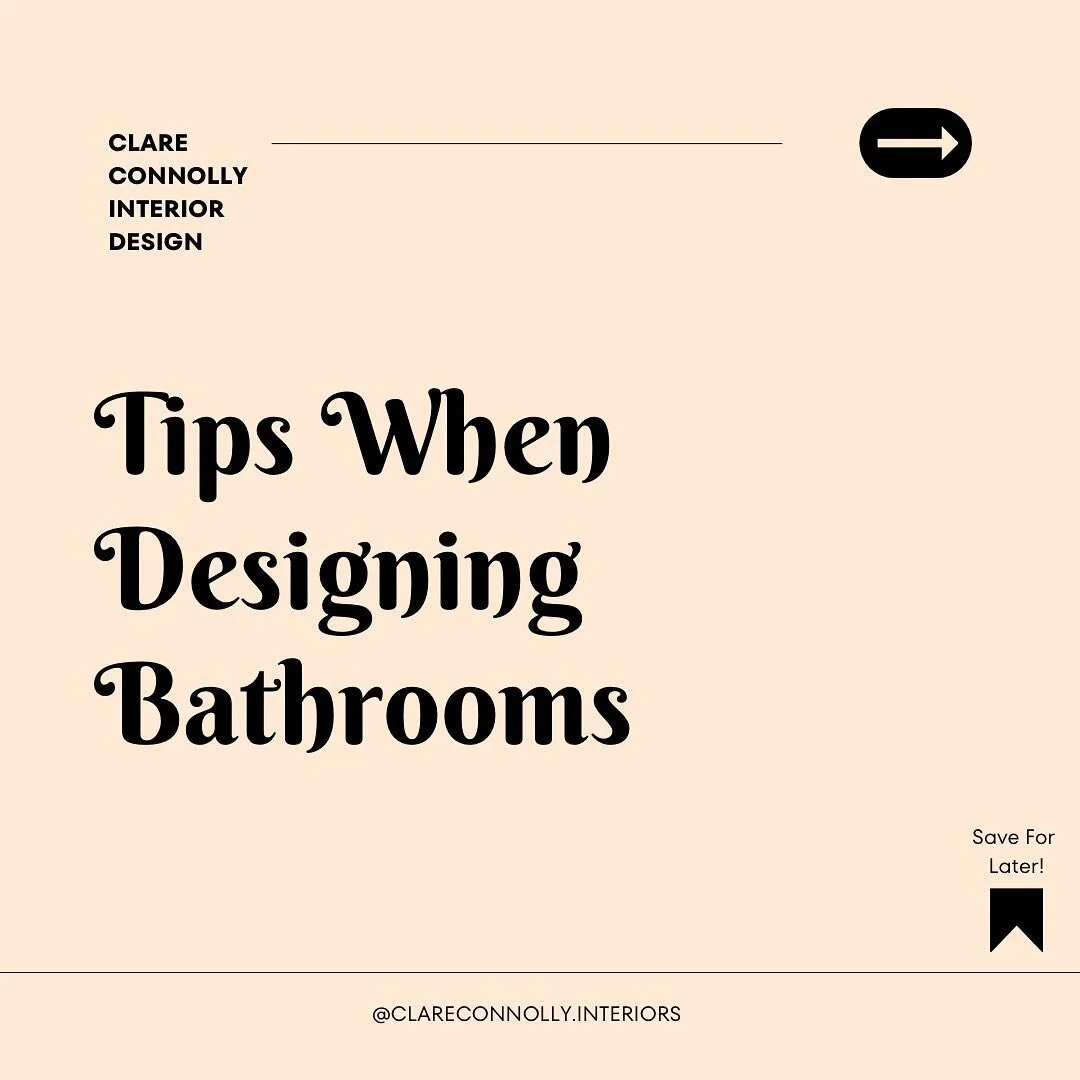 Here are few tips you might find useful when designing bathrooms 🚿 🛁 🚽 Remember, there aren&rsquo;t hard and fast rules in design, but some of these ideas might help make your bathroom extra functional and super comfortable.