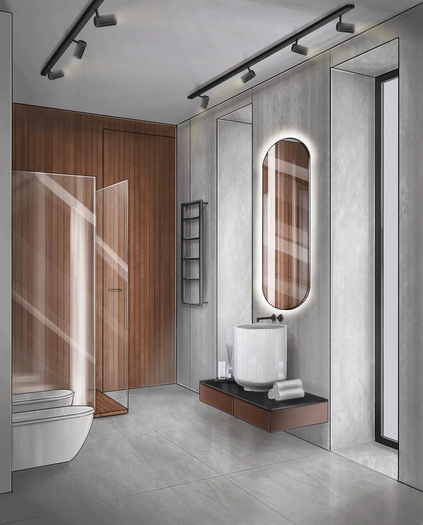 Finally finished my @sketch_vlada_eng digital sketching course, this scene was one of my favourites as there was lots of play of light on different surfaces to get to grips with. Check out my stories to see a timelapse of how it all came together ✍️