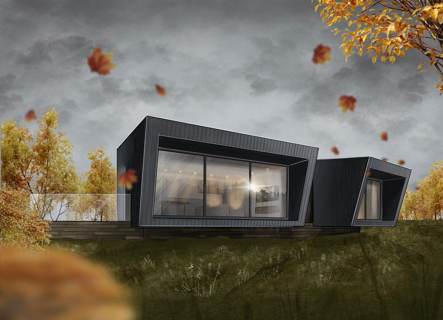 My latest Procreate work, an architectural sketch project from @sketch_vlada_eng using collage and drawing techniques. Procreate is such a game changer for me, I find it much more user friendly than Photoshop, and far more efficient than Promarkers f