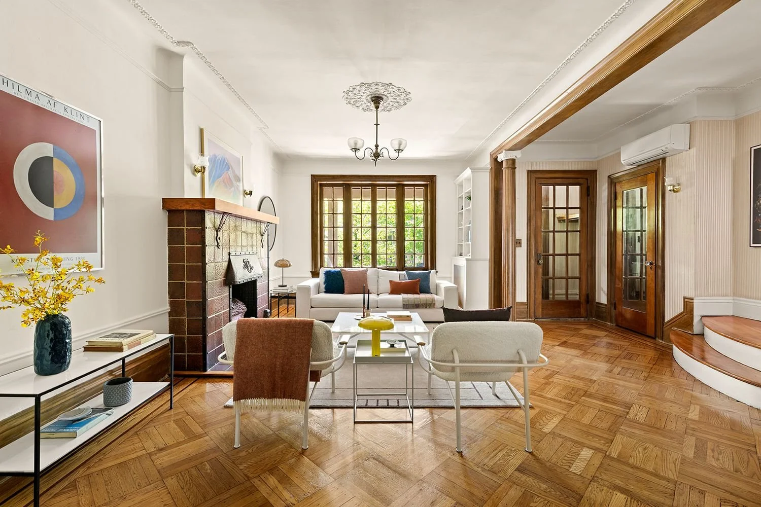 Living room in brooklyn townhouse