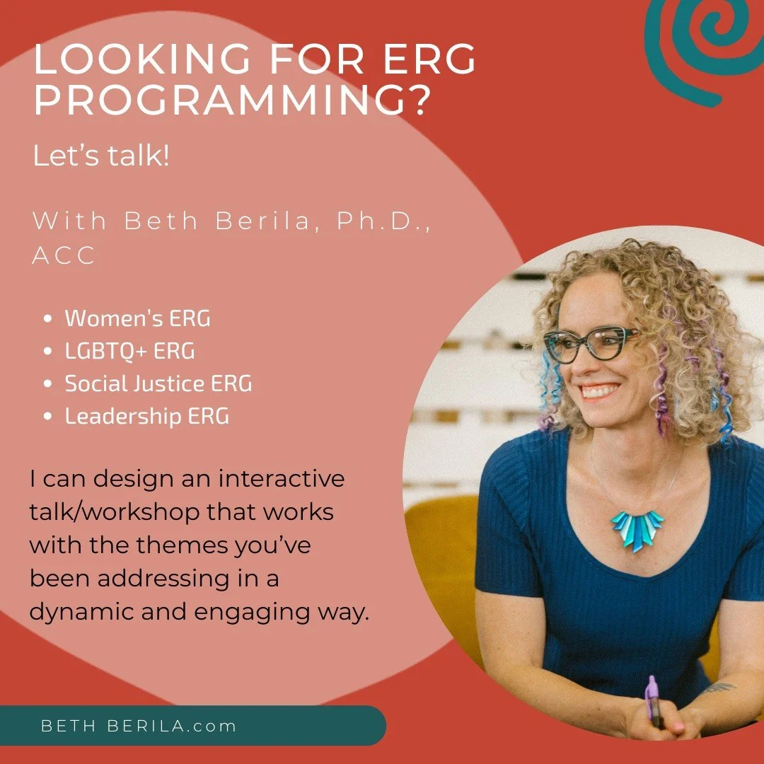 Does your Employee Resource Group need a speaker or workshop?

Let's talk!

I can design an engaging, interactive talk or workshop about a variety of topics, particularly for Women's, LGBTQ+, Social Justice, or Leadership ERGs.

You can connect with 