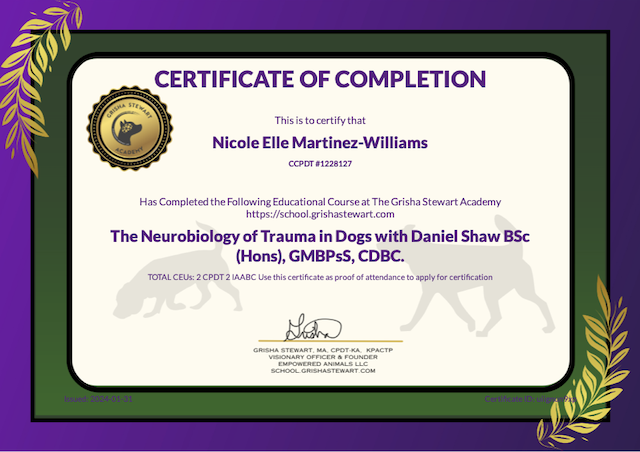 Elle certification Neurobiology in Trama