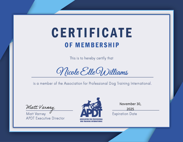 Elle certification from the APDT