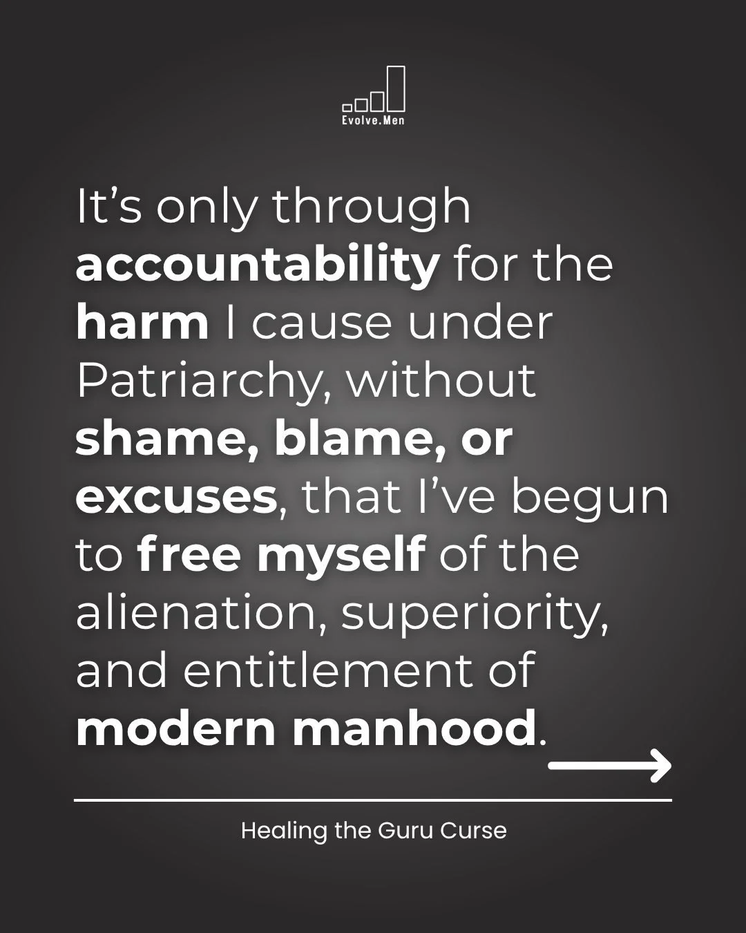Accountability is freedom insurance. When you&rsquo;ve done the real work&mdash;deep self-reflection, behavioral change, and trust-building&mdash;you walk through life without the constant fear of being &ldquo;found out.&rdquo; 

This isn&rsquo;t abo