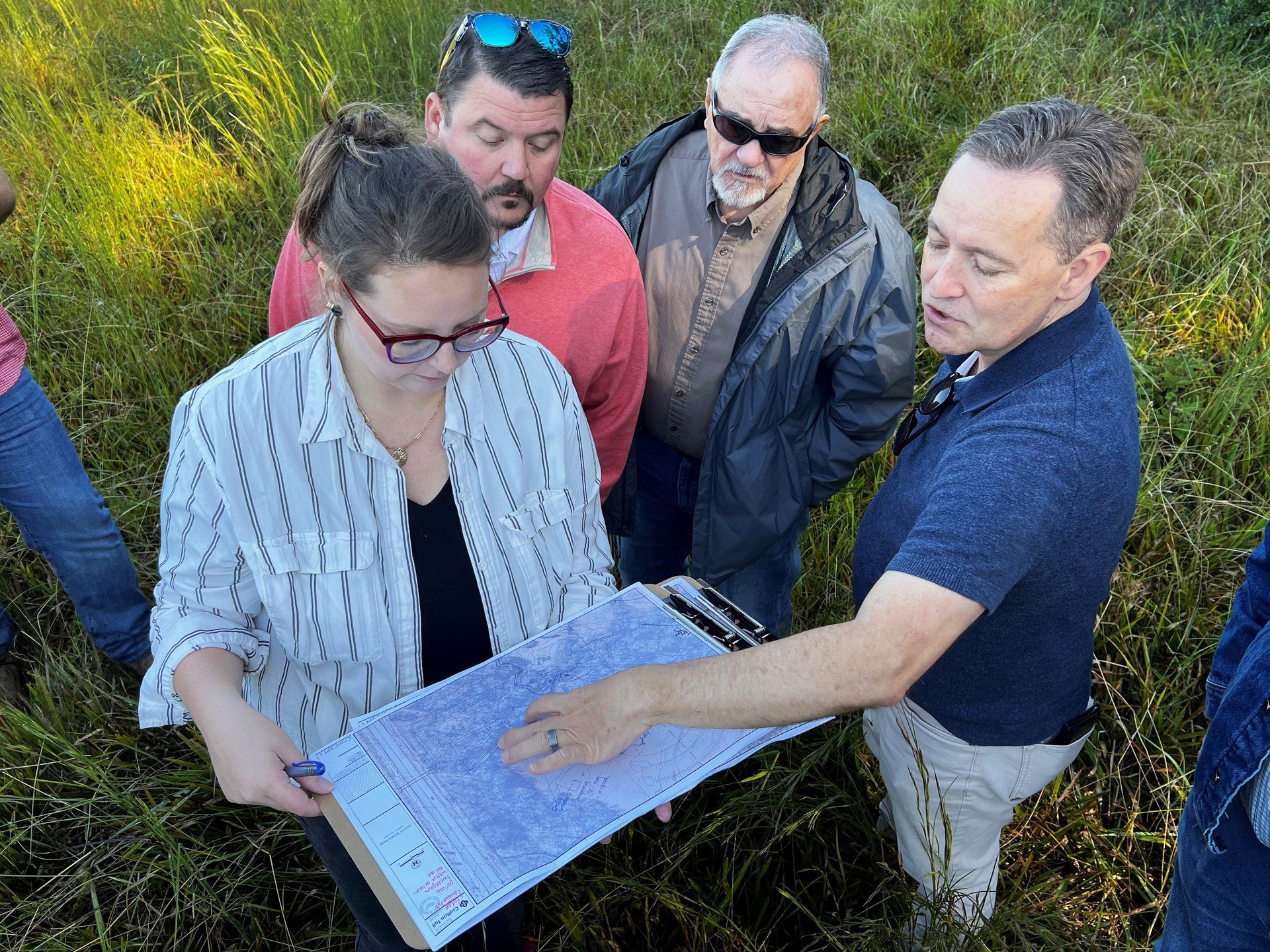 Our team recently led a site walk for the City of Searcy's new recreational campus. The project is in the initial design phases and will include a new community center, sports complex, and aquatic center. During the walk, we identified significant na