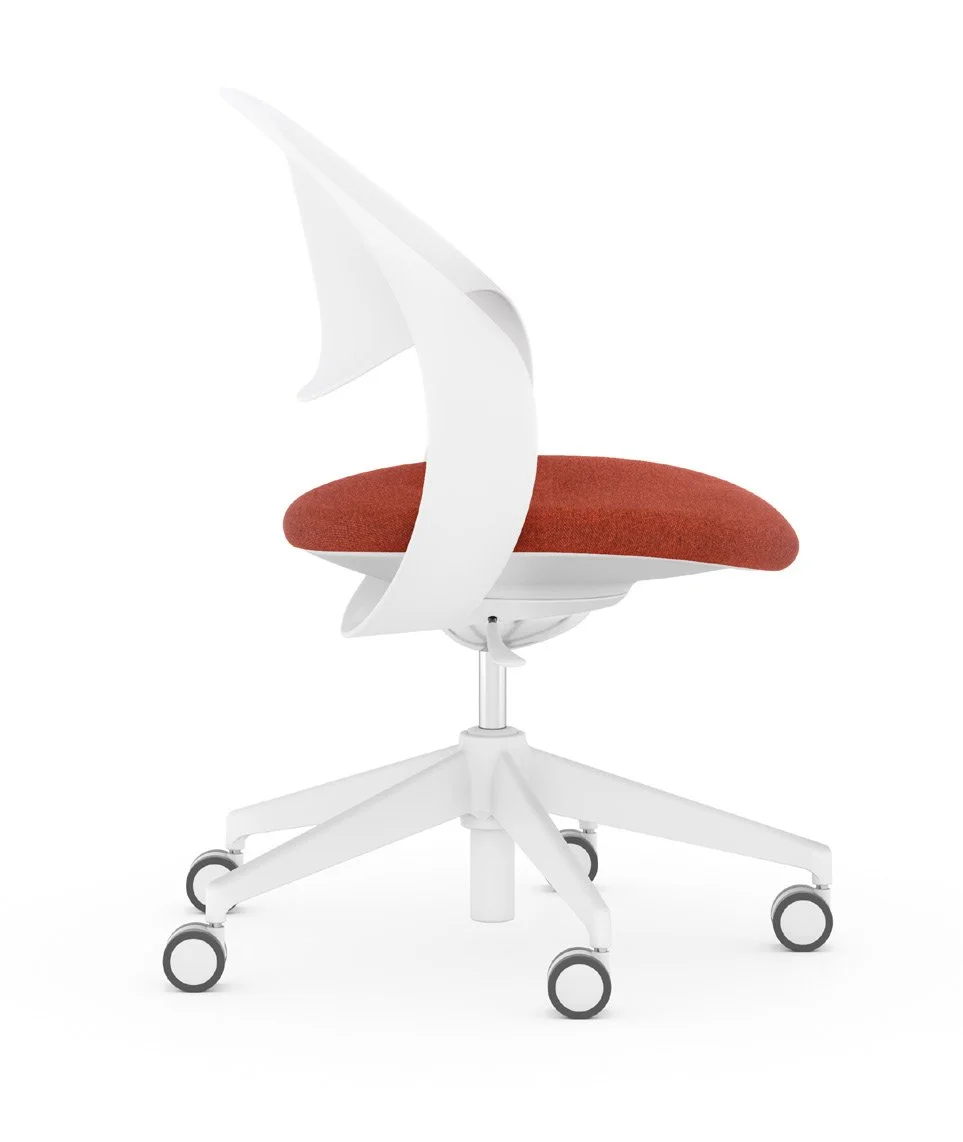Konfurb Loop Mid-Back Chair – White Frame