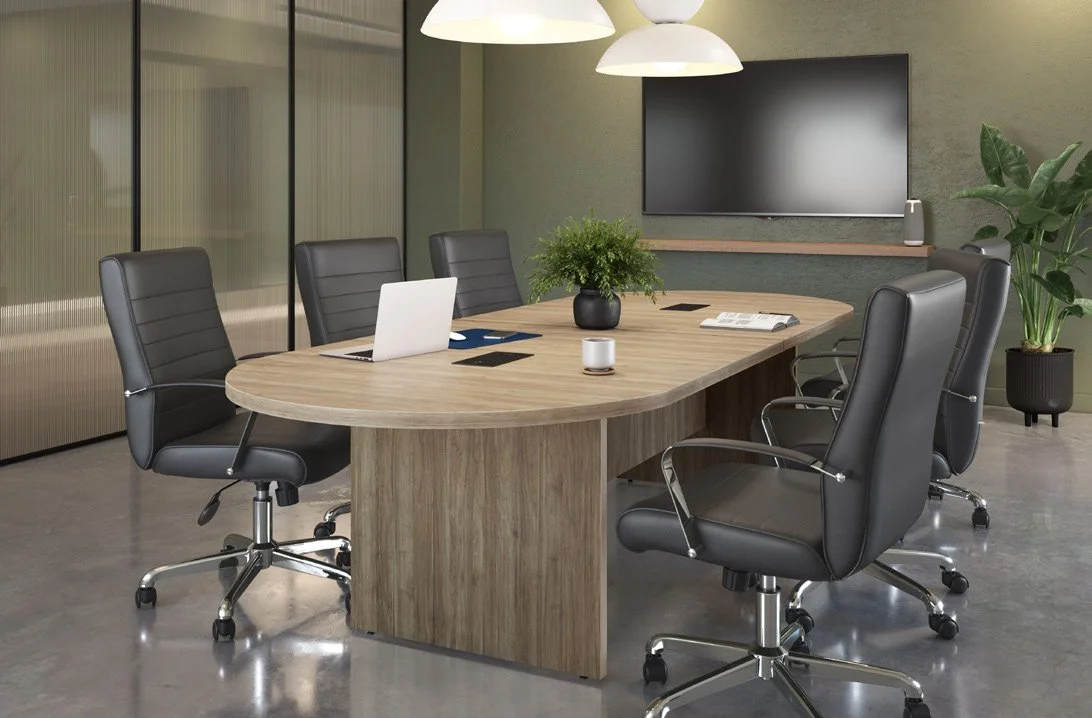 Racetrack Conference Table with Panel Base – 95 × 44